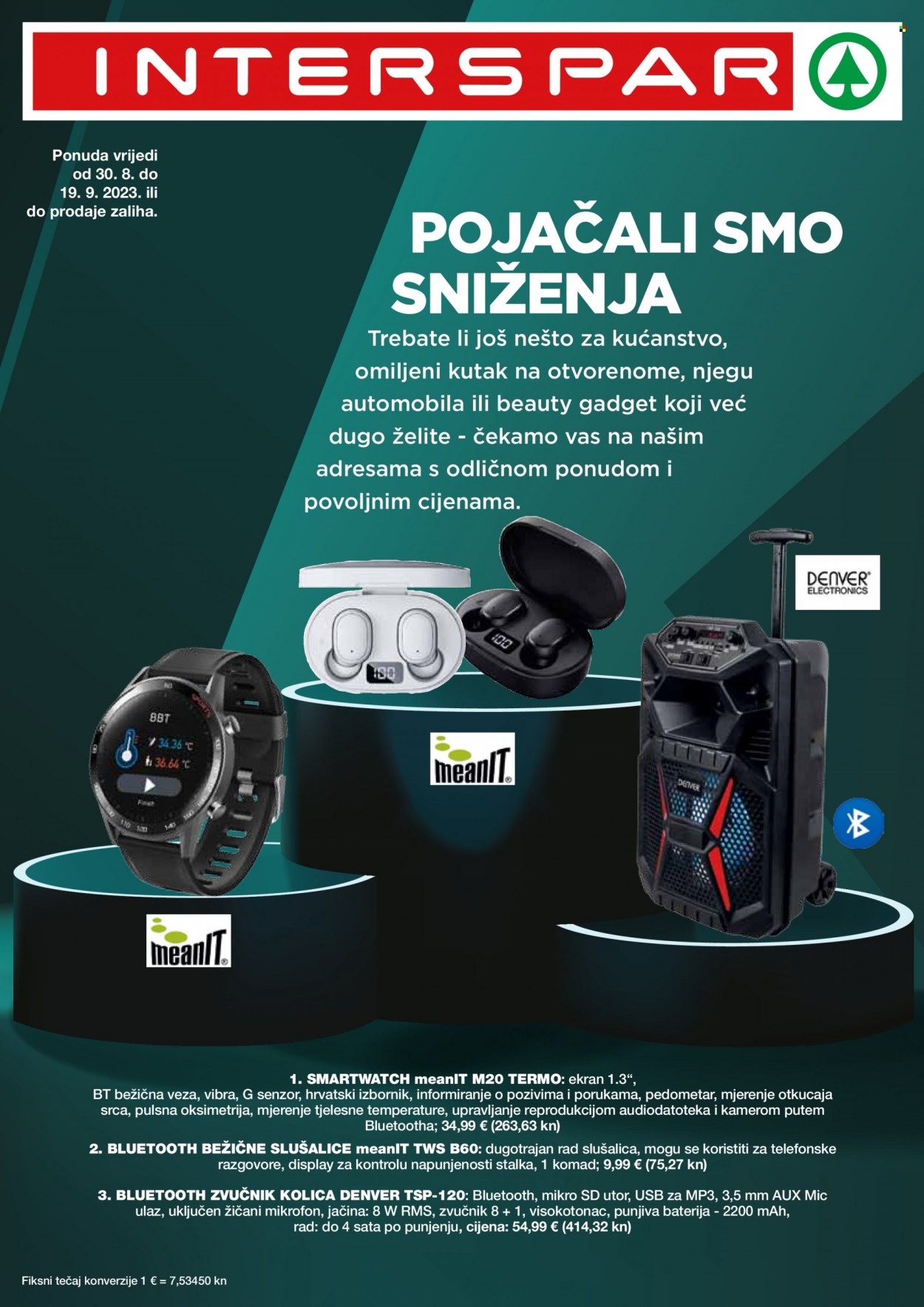 INTERSPAR katalog - 30.08.2023. - 19.09.2023. Stranica 1