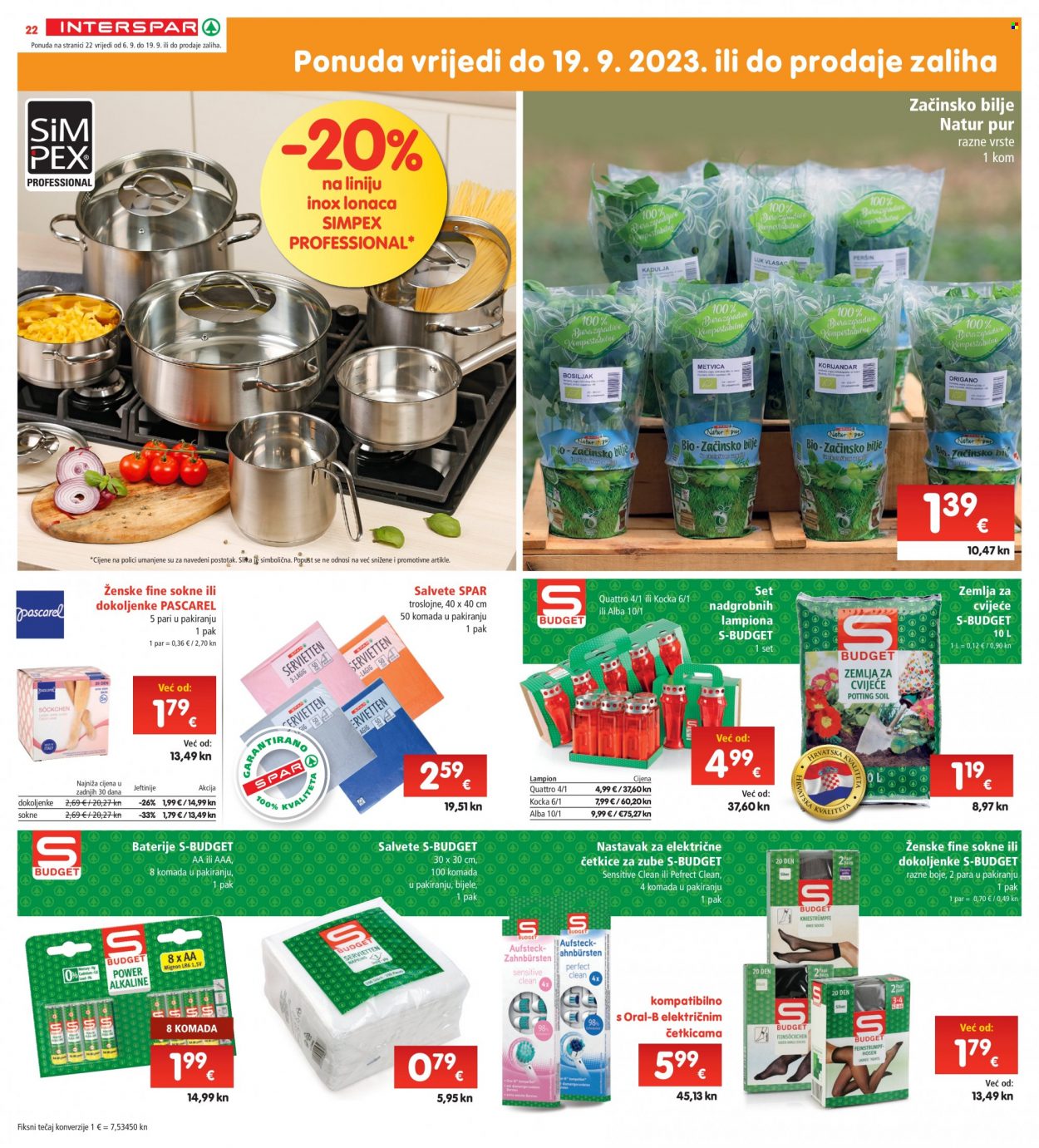 INTERSPAR katalog - 06.09.2023. - 12.09.2023. Stranica 22