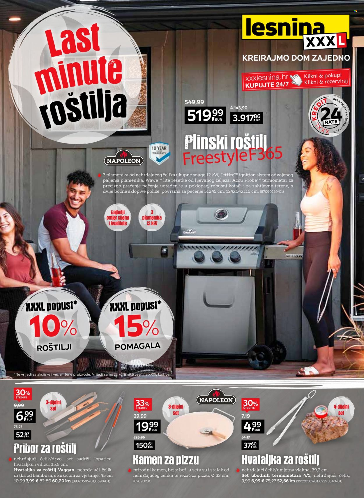 Lesnina katalog - 05.09.2023. - 30.09.2023. - Sniženi proizvodi - stalak za cvijeće, hvataljka, pribor za roštilj, rezač za pizzu, kamen za pečenje. Stranica 1.