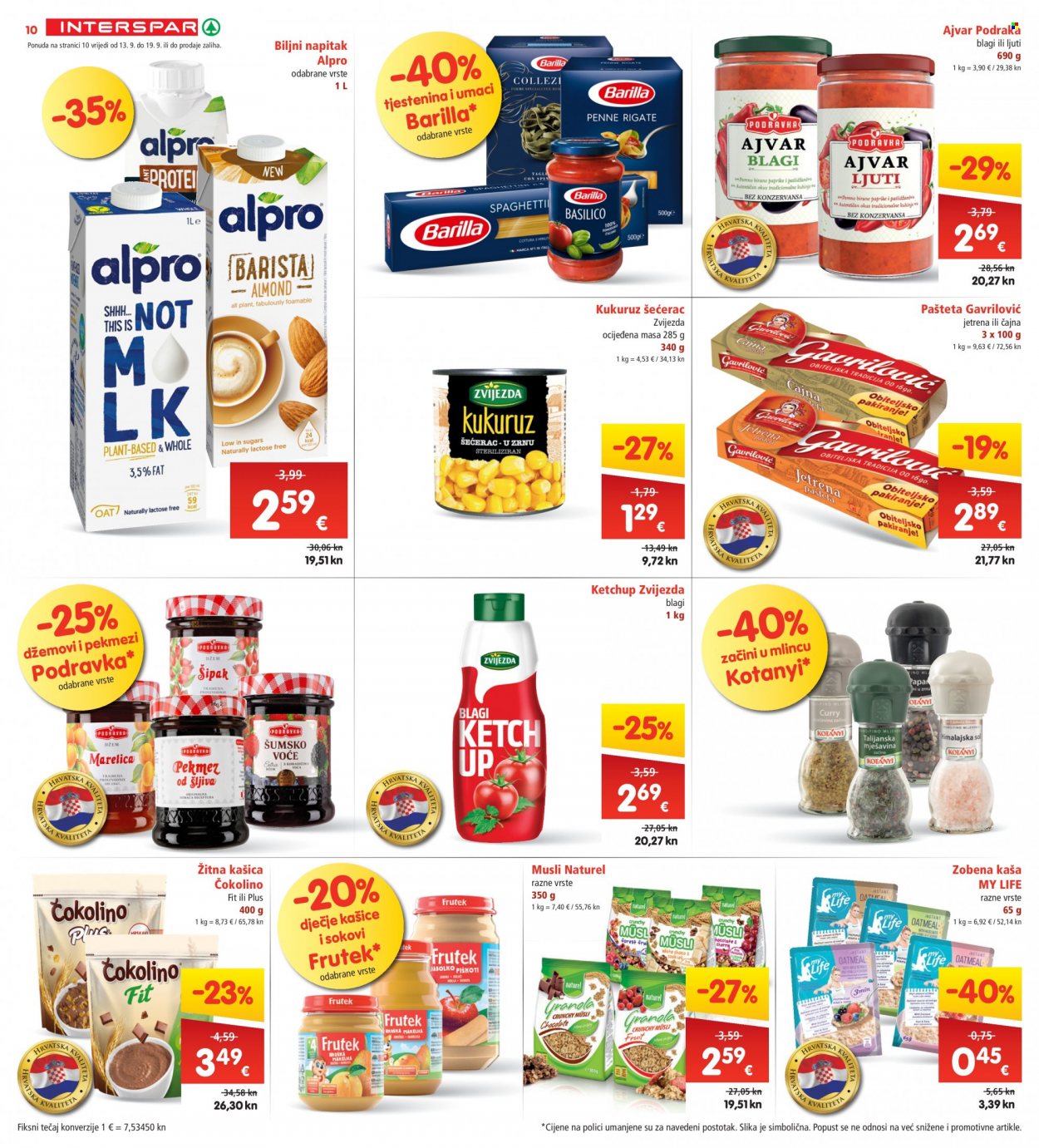 INTERSPAR katalog - 13.09.2023. - 19.09.2023. Stranica 10
