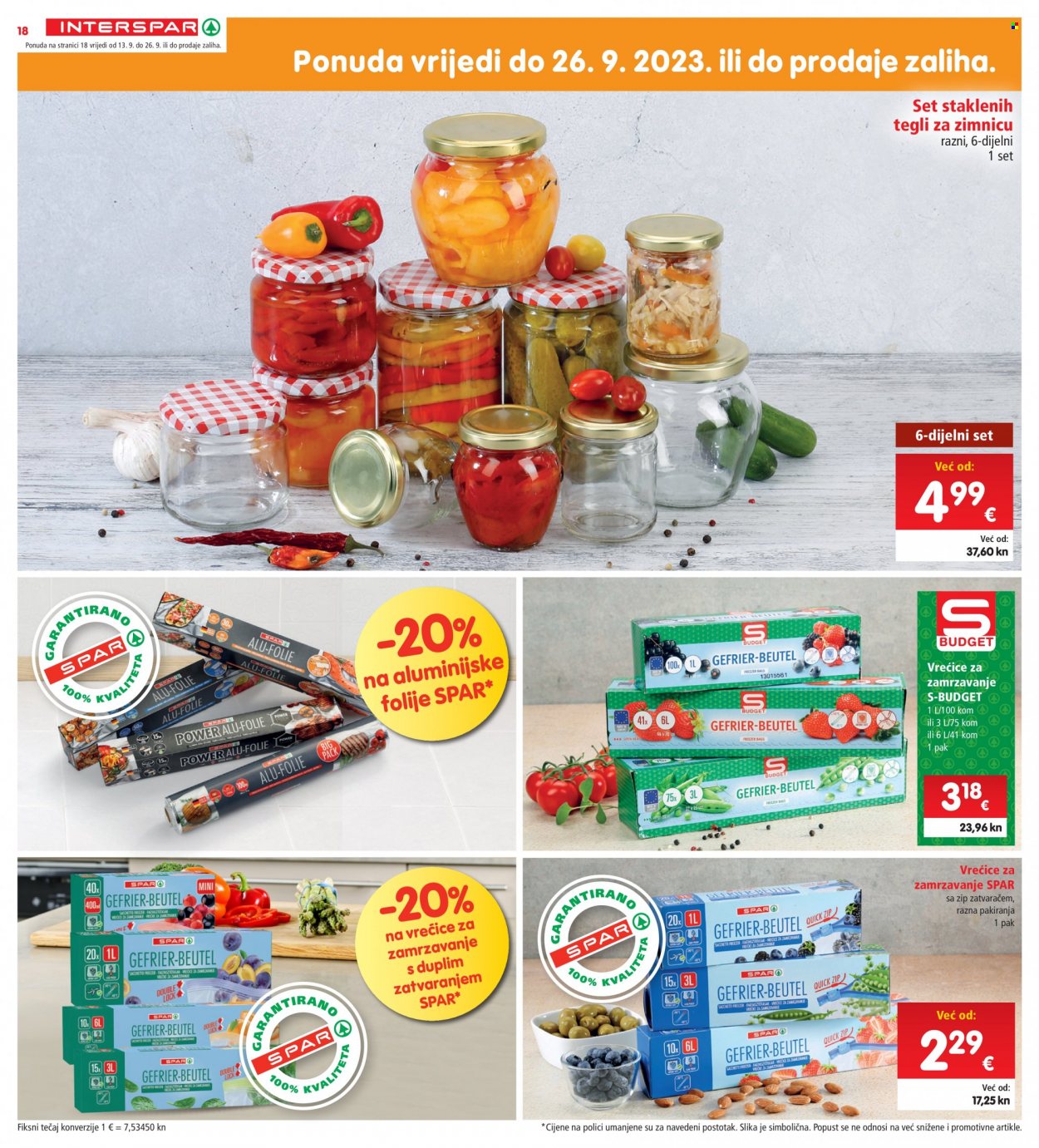 INTERSPAR katalog - 13.09.2023. - 19.09.2023. Stranica 18