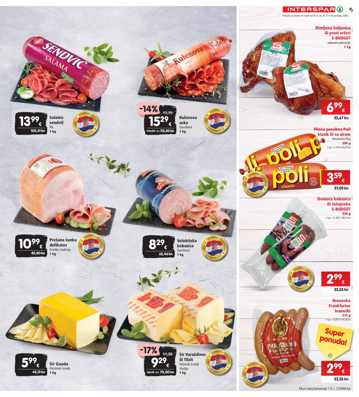 INTERSPAR katalog - 20.09.2023. - 26.09.2023. Stranica 9