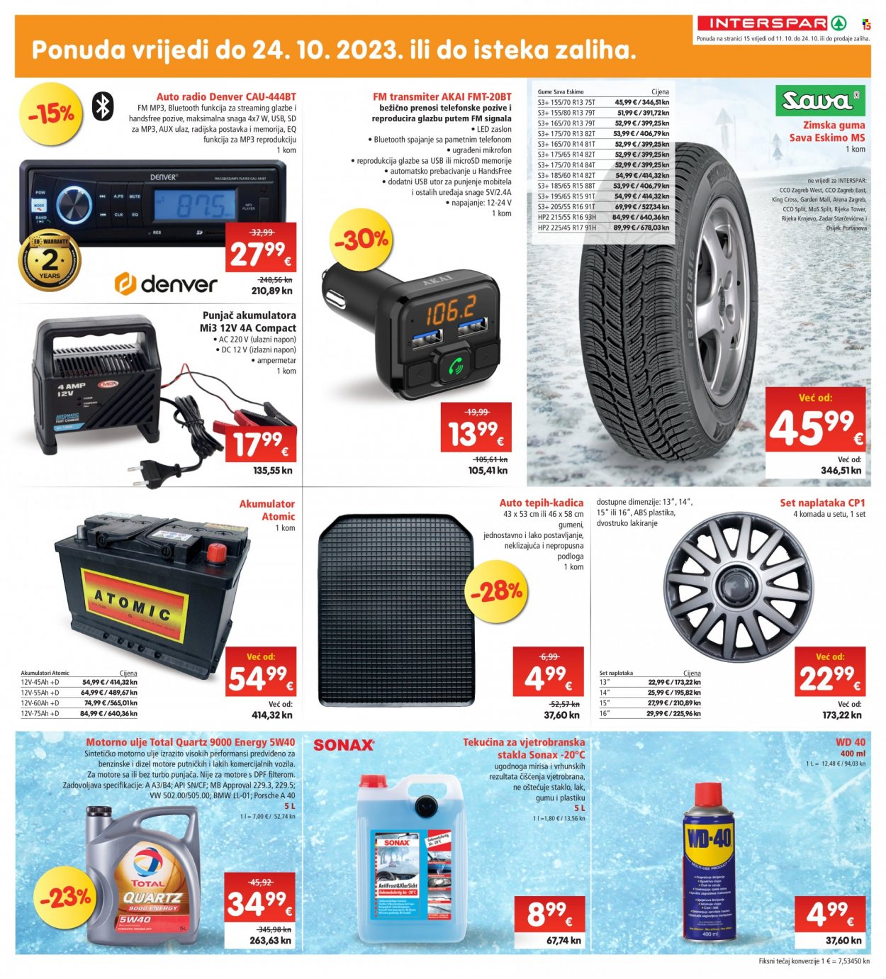 INTERSPAR katalog - 11.10.2023. - 17.10.2023. Stranica 15