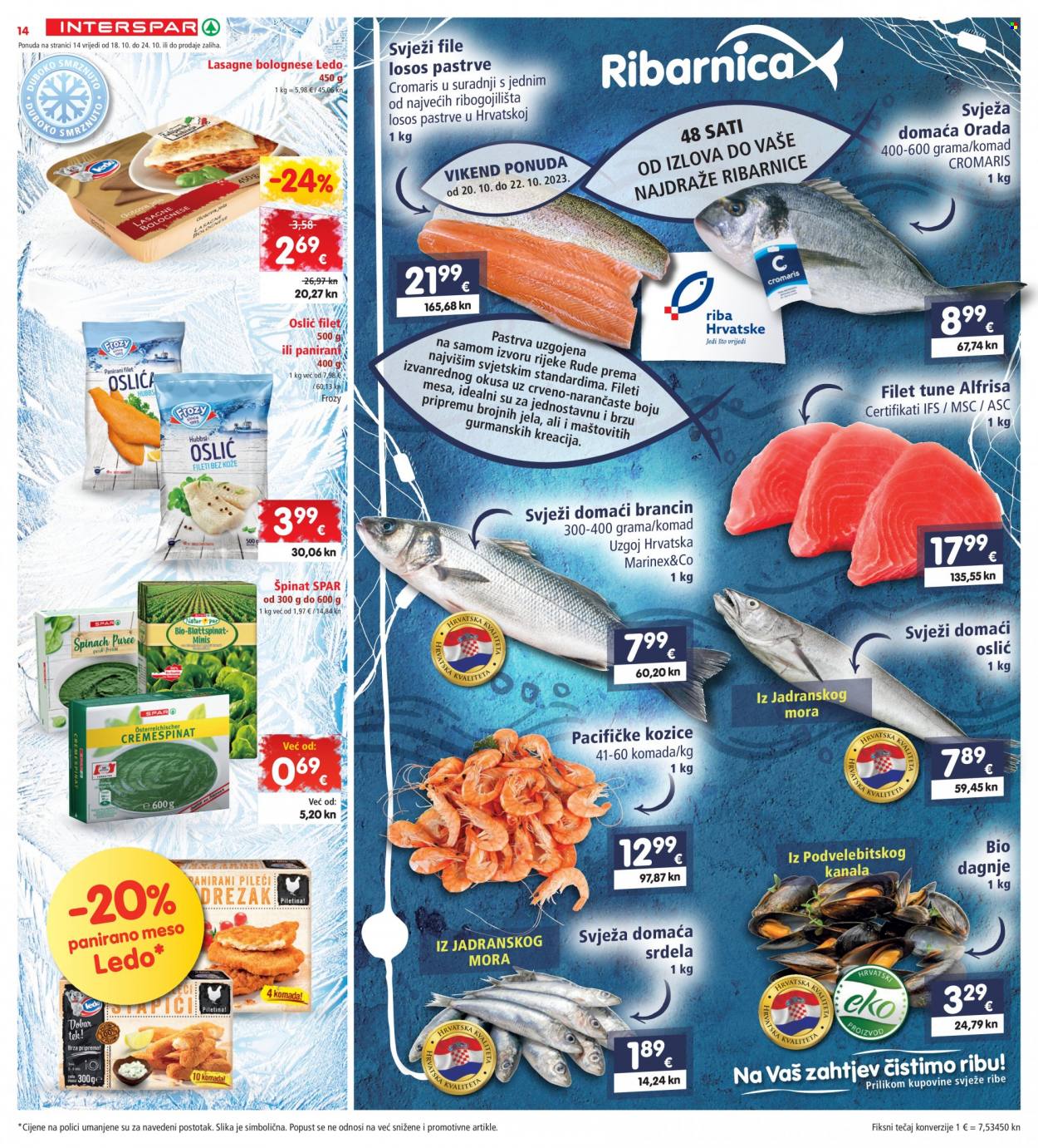 INTERSPAR katalog - 18.10.2023. - 24.10.2023. Stranica 14