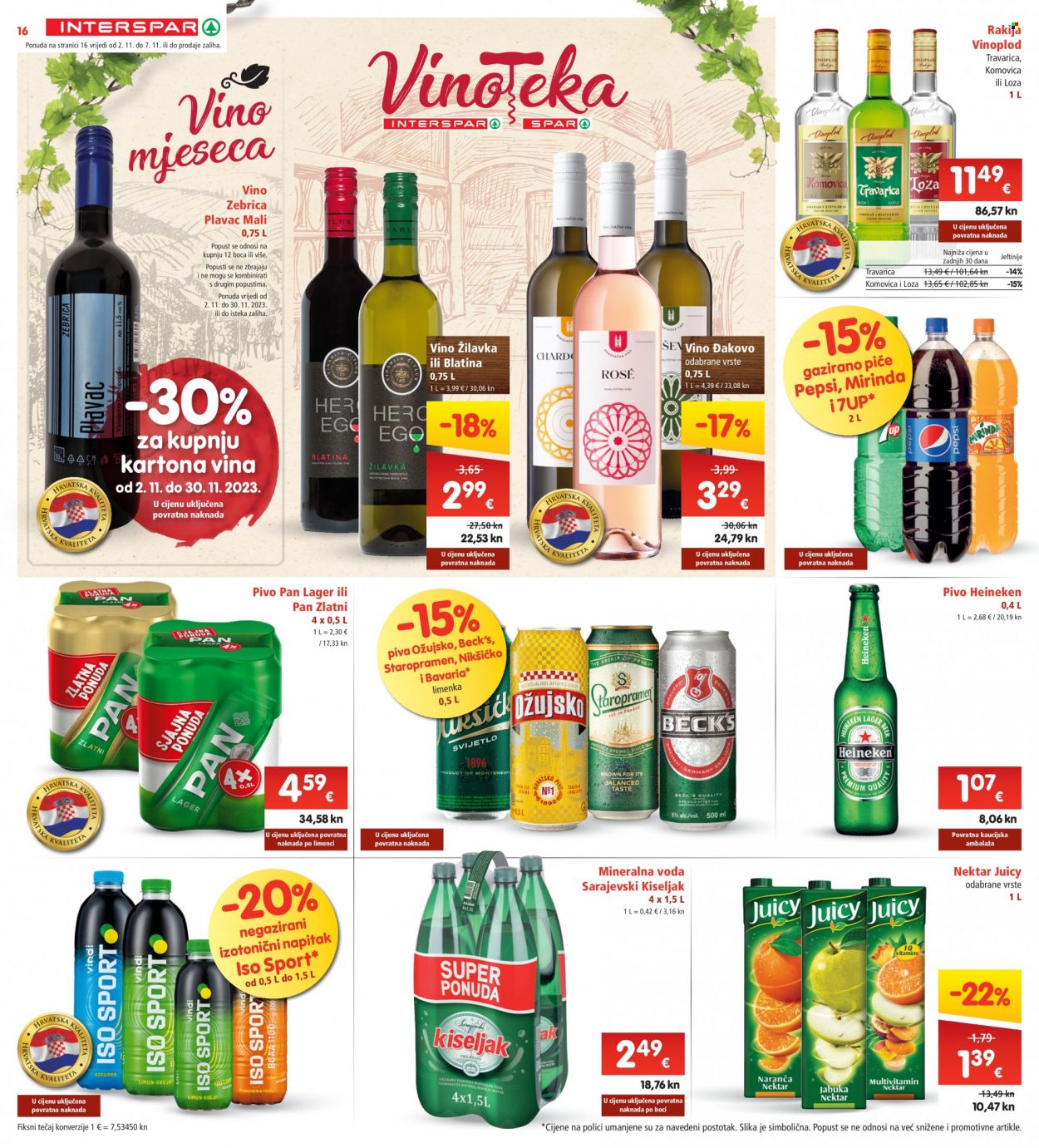 INTERSPAR katalog - 02.11.2023. - 07.11.2023. Stranica 16