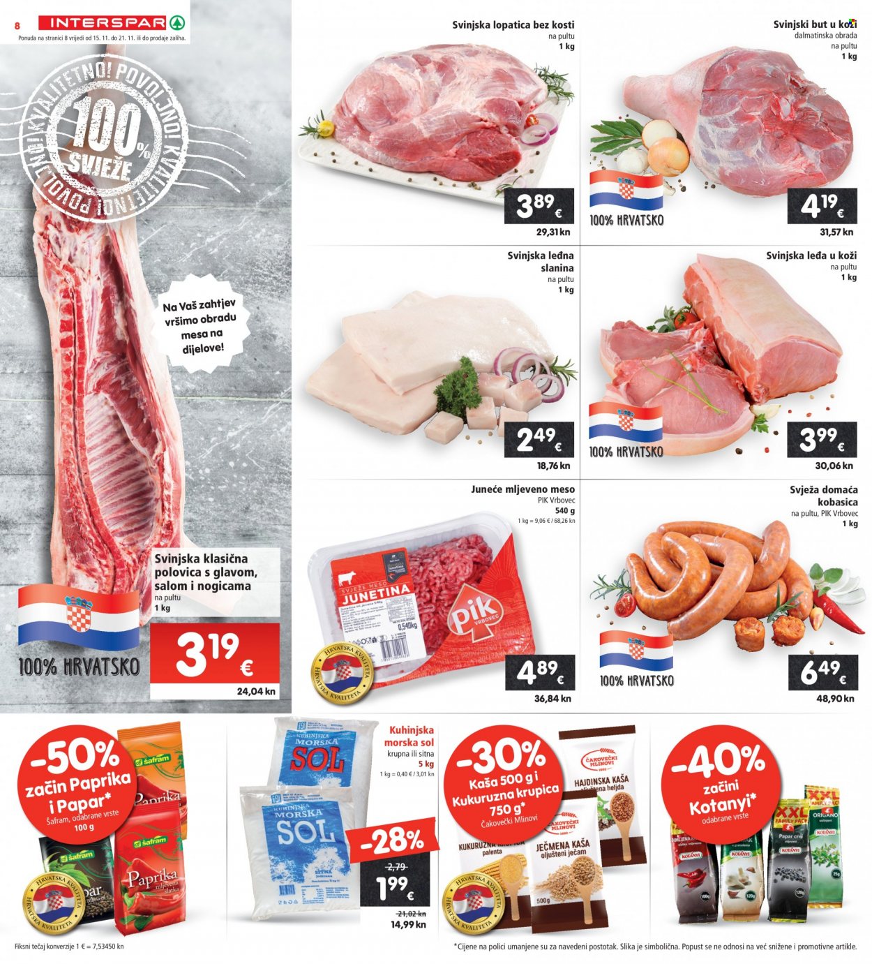 INTERSPAR katalog - 15.11.2023. - 21.11.2023. Stranica 8