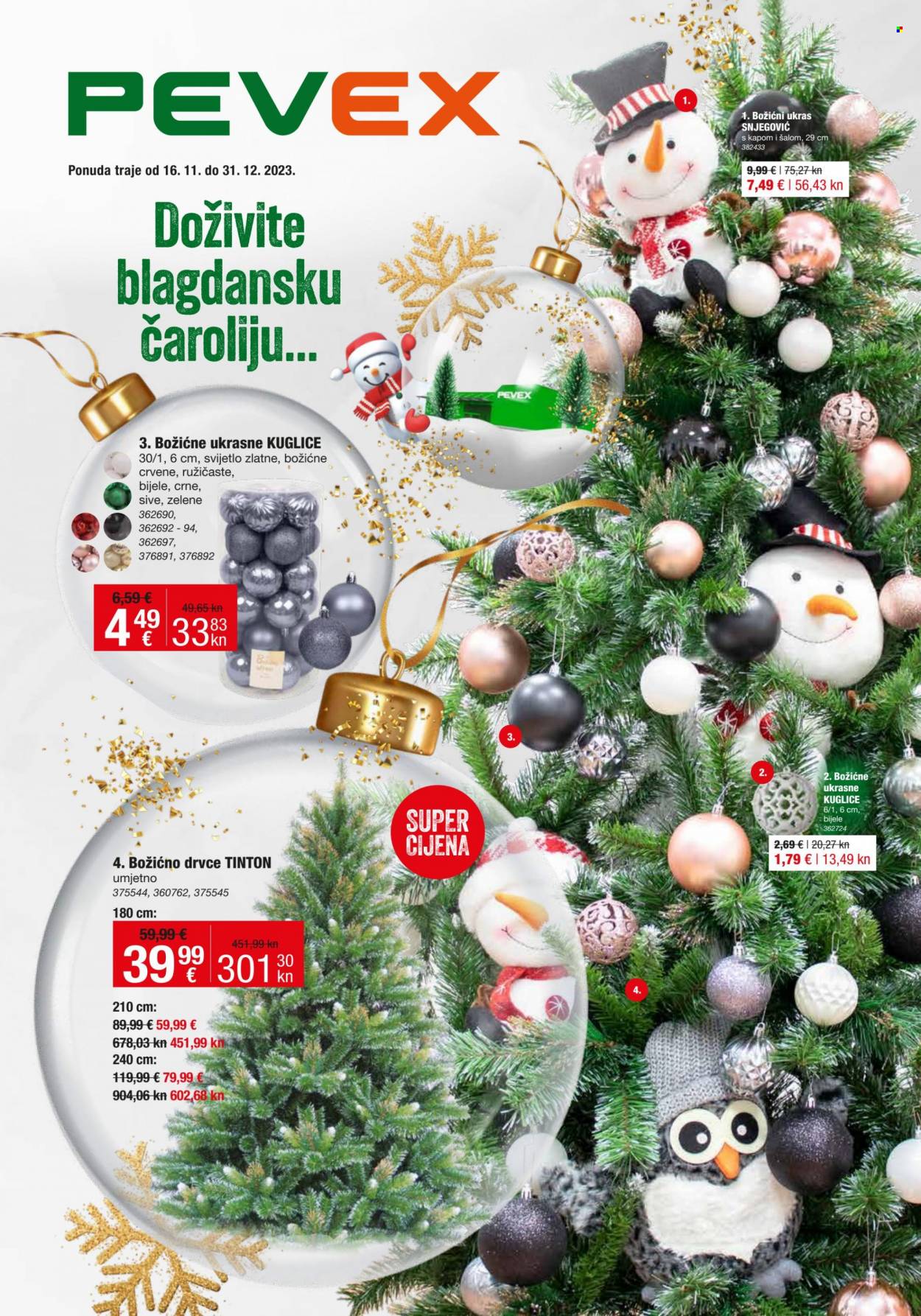 Pevex katalog - 16.11.2023. - 31.12.2023. Stranica 1
