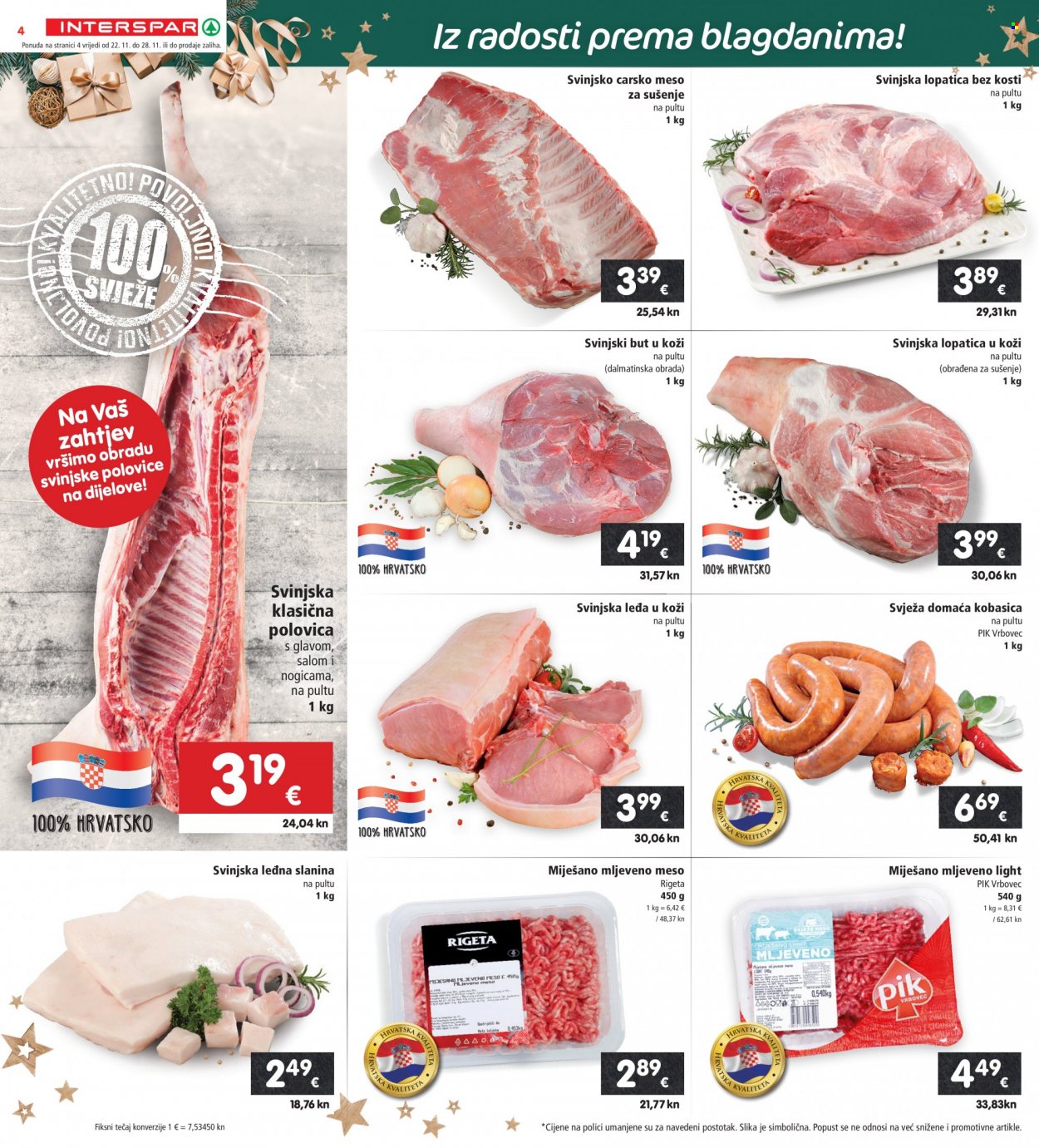 INTERSPAR katalog - 22.11.2023. - 28.11.2023. Stranica 4