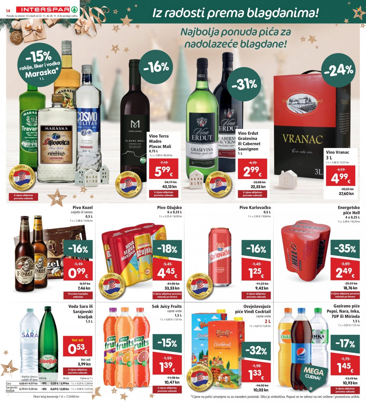 INTERSPAR katalog - 22.11.2023. - 28.11.2023. Stranica 14