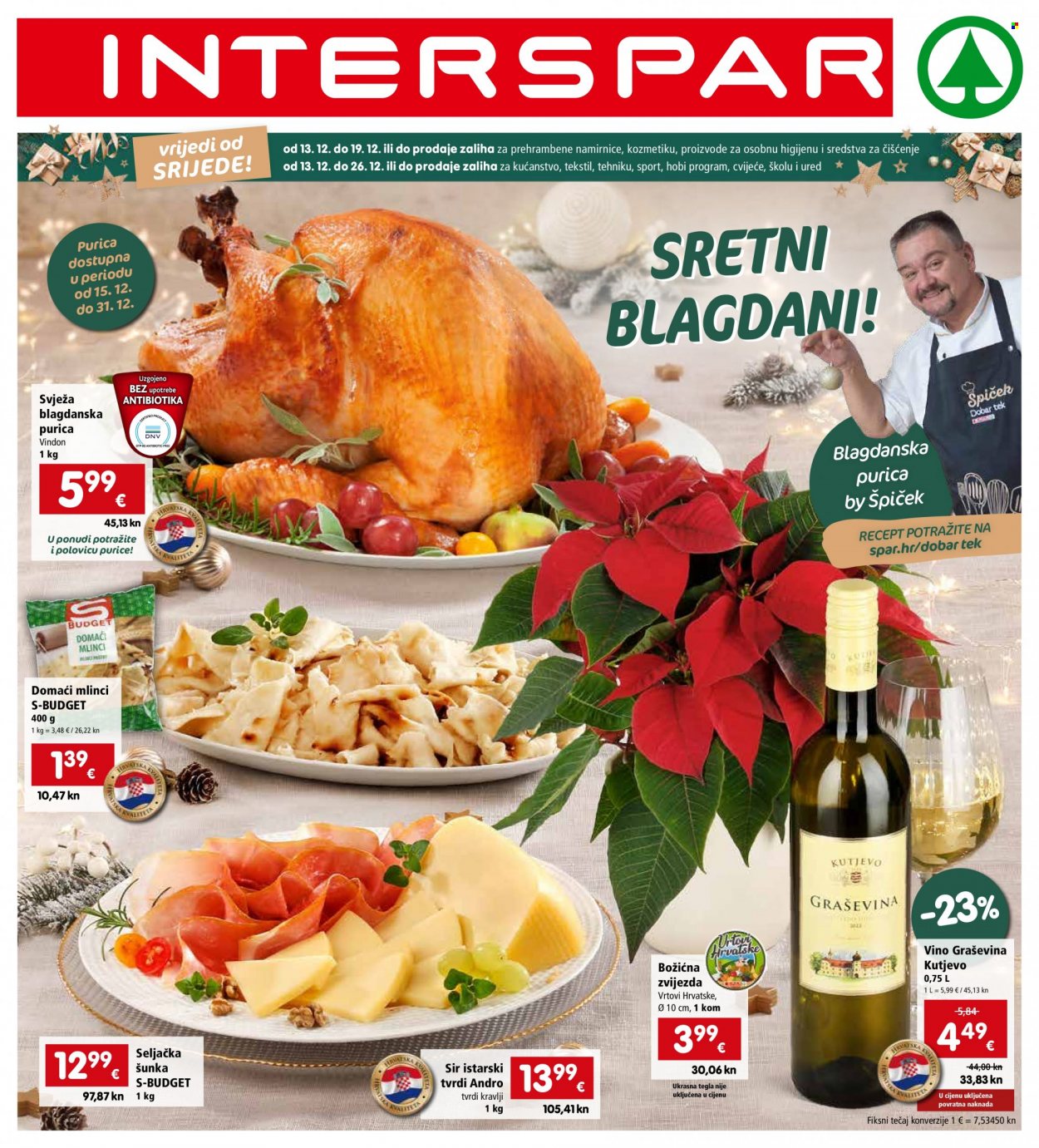 INTERSPAR katalog - 13.12.2023. - 19.12.2023. Stranica 1