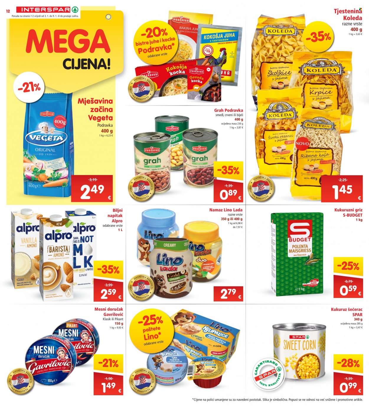 INTERSPAR katalog - 03.01.2024. - 09.01.2024. Stranica 12