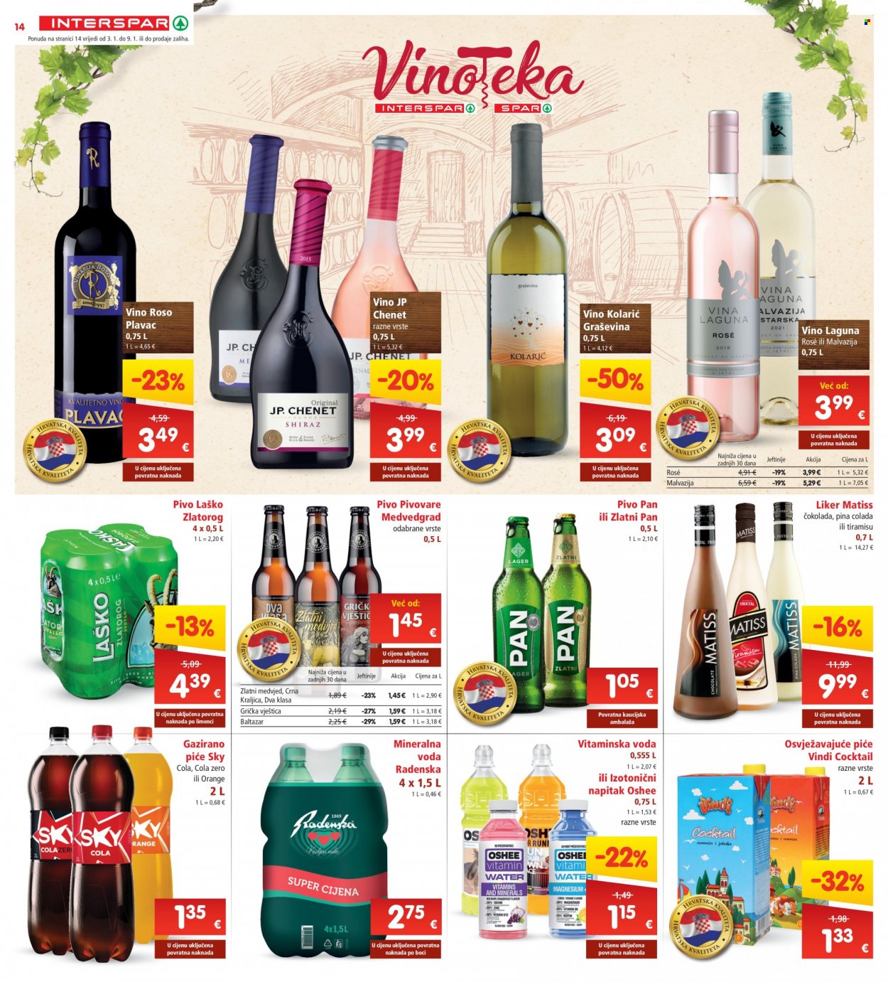 INTERSPAR katalog - 03.01.2024. - 09.01.2024. Stranica 14