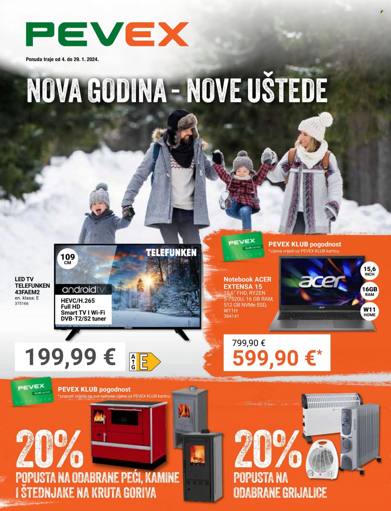 Pevex katalog - 04.01.2024. - 29.01.2024. Stranica 1