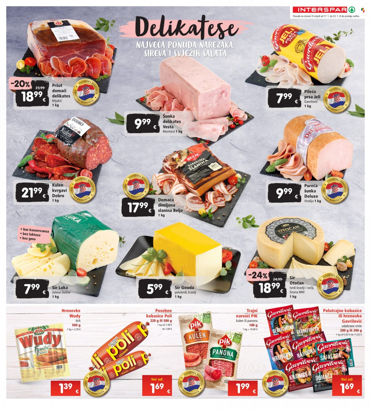 INTERSPAR katalog - 17.01.2024. - 23.01.2024. Stranica 9