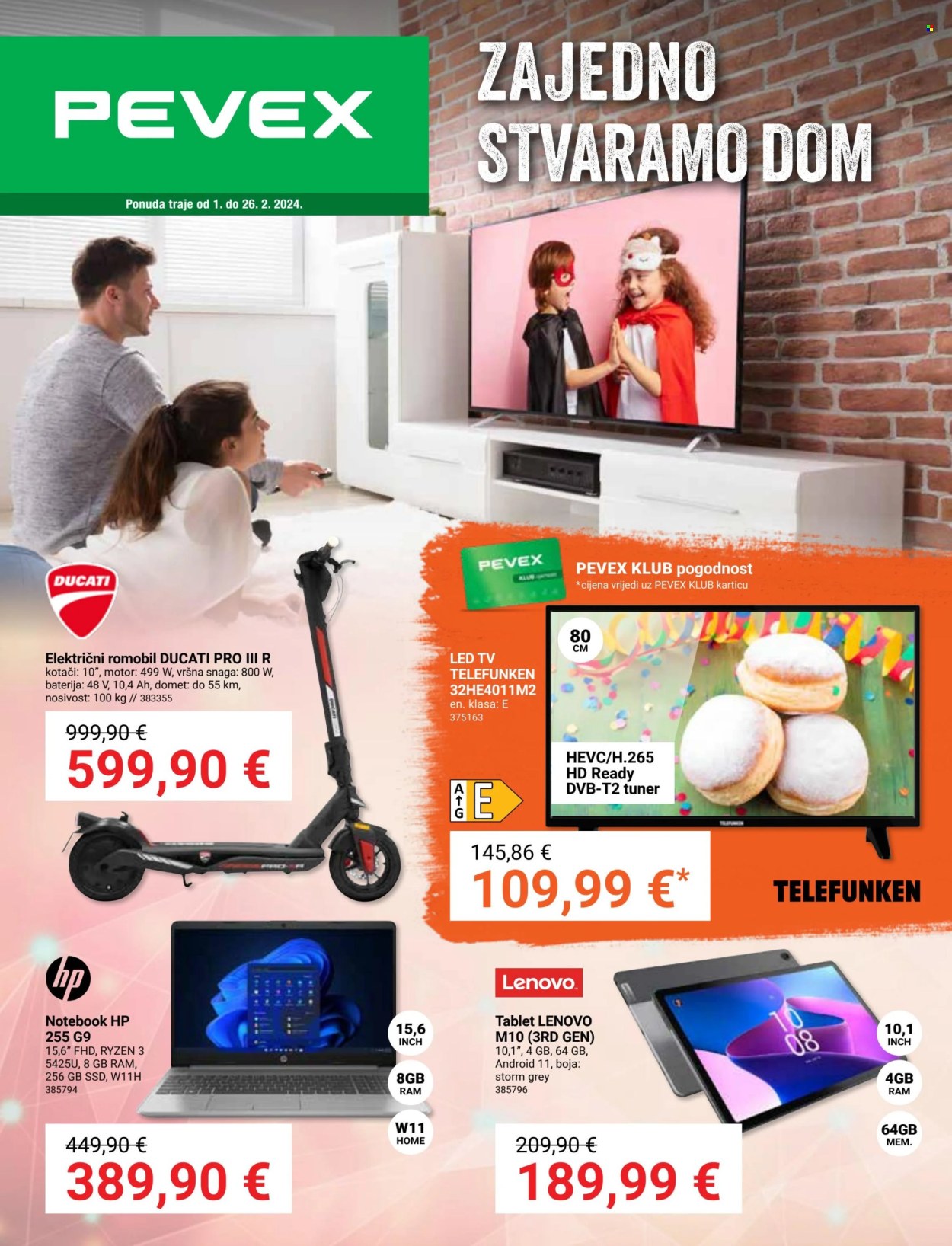 Pevex katalog - 01.02.2024. - 26.02.2024. Stranica 1