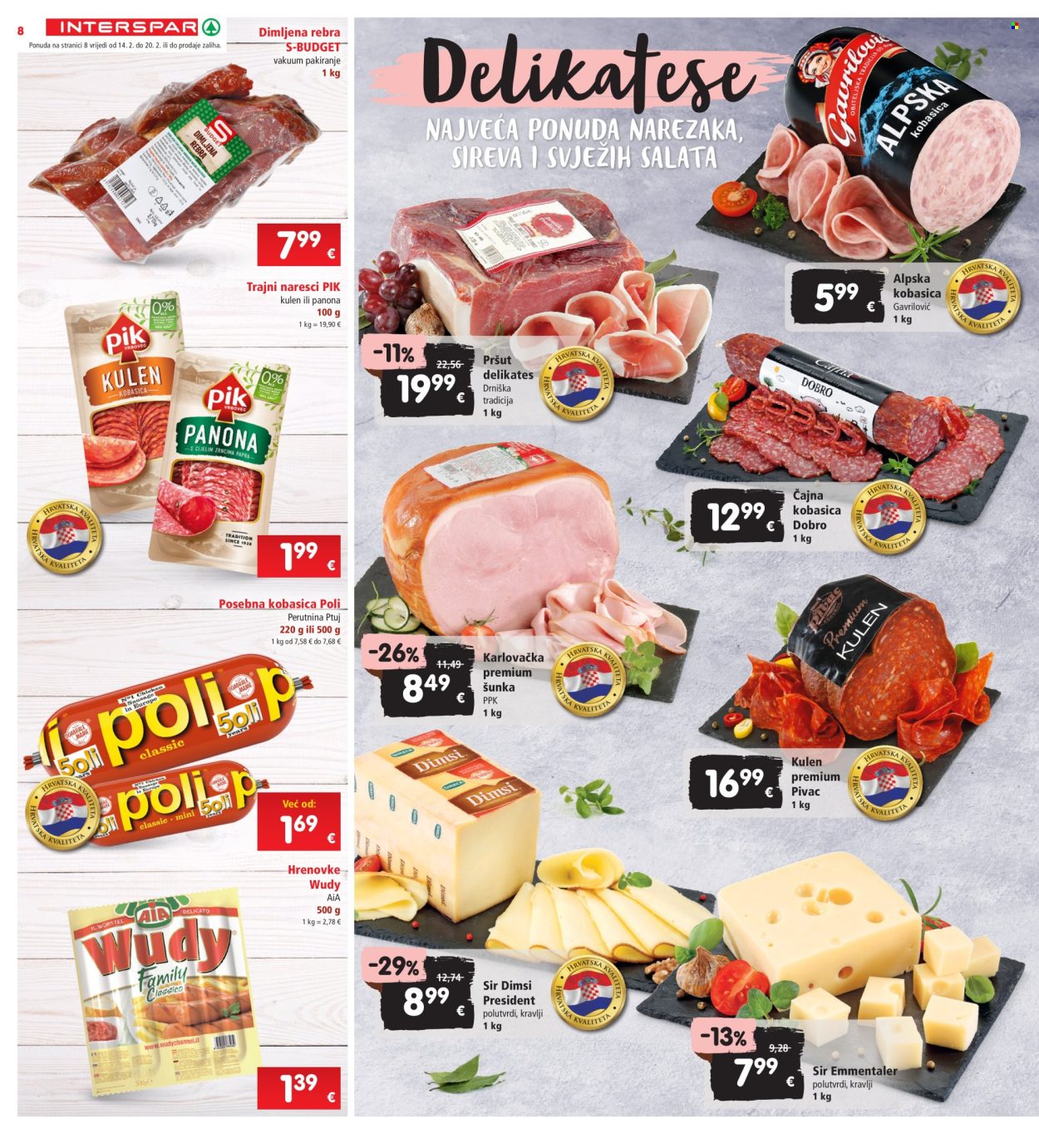 INTERSPAR katalog - 14.02.2024. - 20.02.2024. Stranica 8
