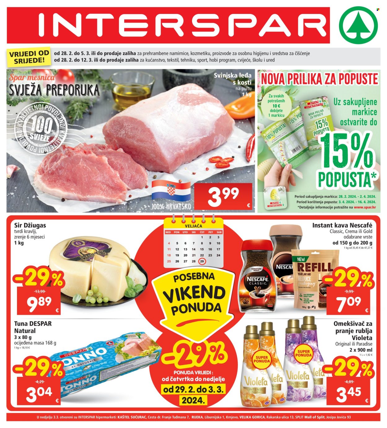 INTERSPAR katalog - 28.02.2024. - 05.03.2024. Stranica 1