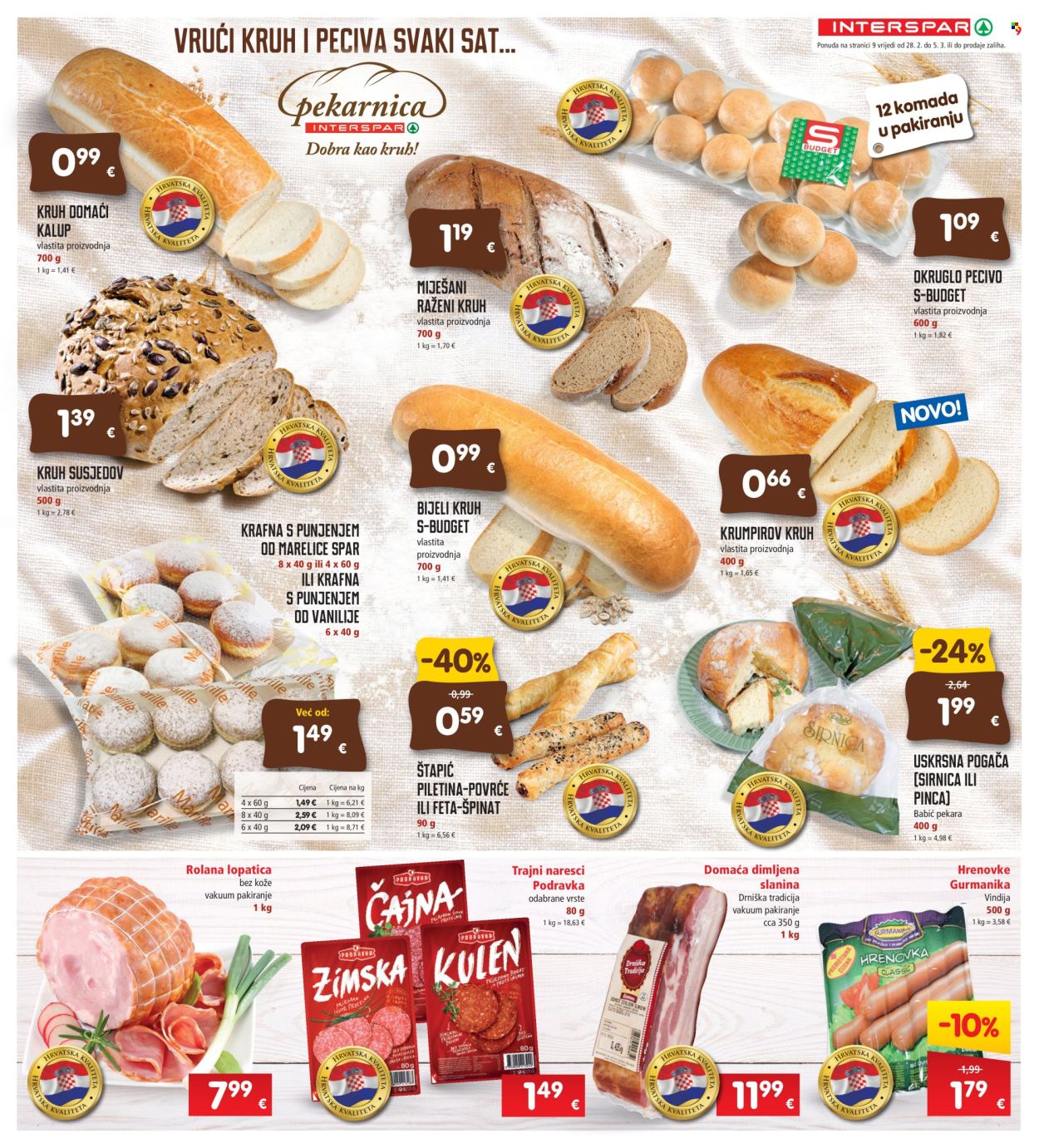 INTERSPAR katalog - 28.02.2024. - 05.03.2024. Stranica 9