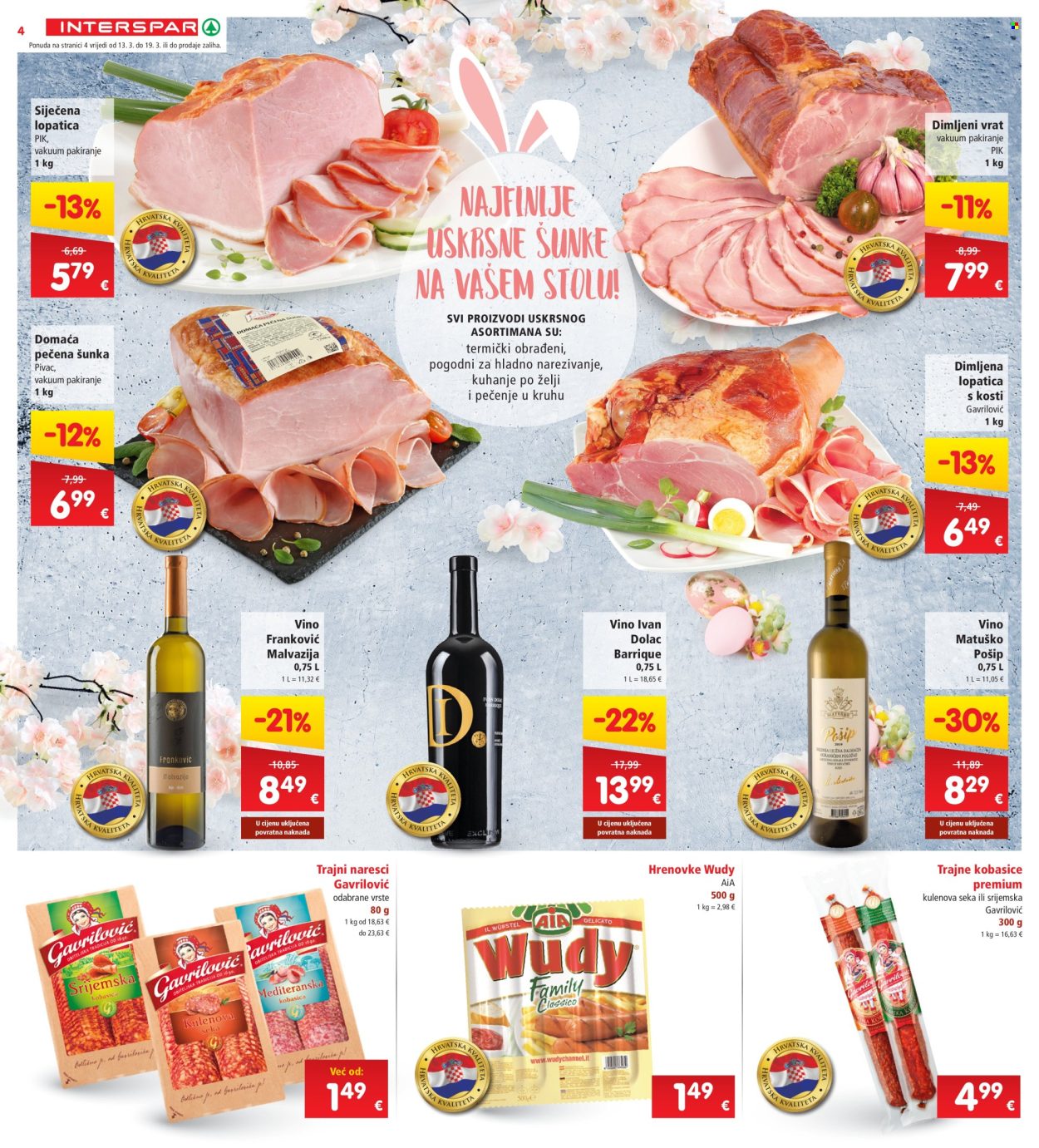 INTERSPAR katalog - 13.03.2024. - 19.03.2024. Stranica 4
