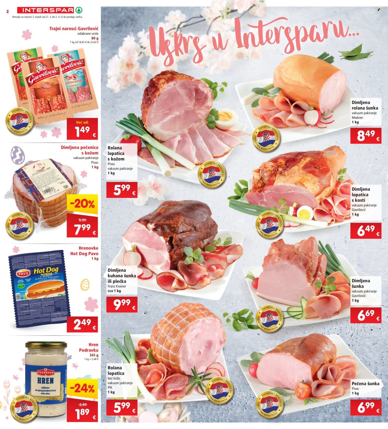 INTERSPAR katalog - 27.03.2024. - 02.04.2024. Stranica 2