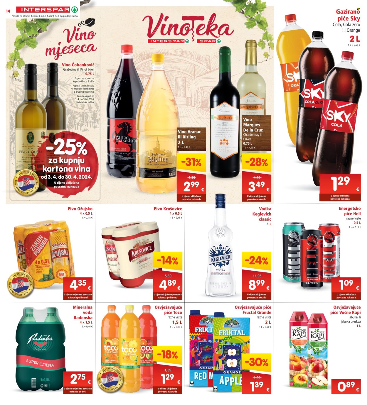 INTERSPAR katalog - 03.04.2024. - 09.04.2024. Stranica 14