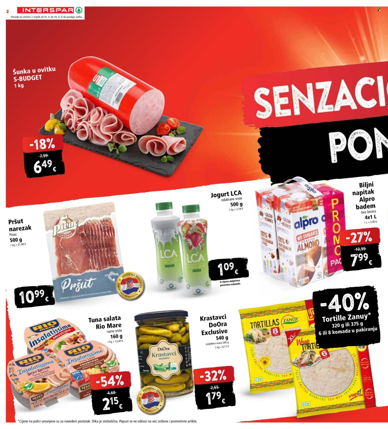 INTERSPAR katalog - 10.04.2024. - 16.04.2024. Stranica 2