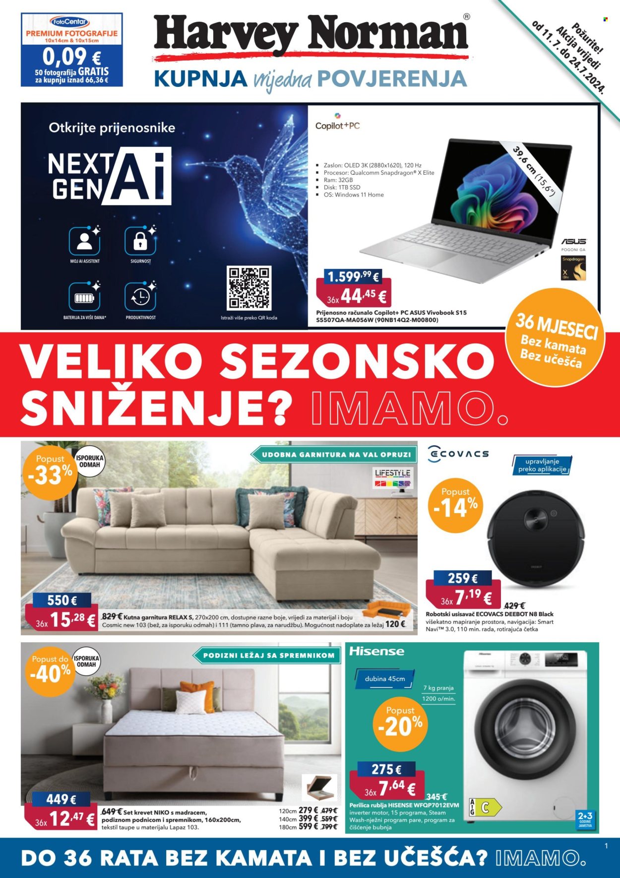 Harvey Norman katalog - 11.07.2024. - 24.07.2024. Stranica 1