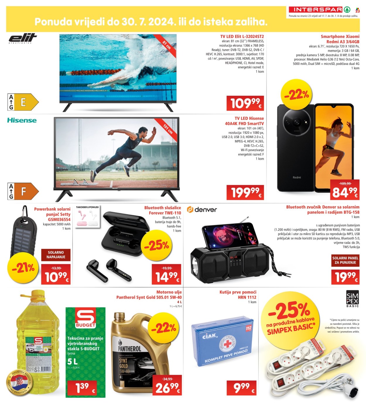 INTERSPAR katalog - 17.07.2024. - 23.07.2024. Stranica 23