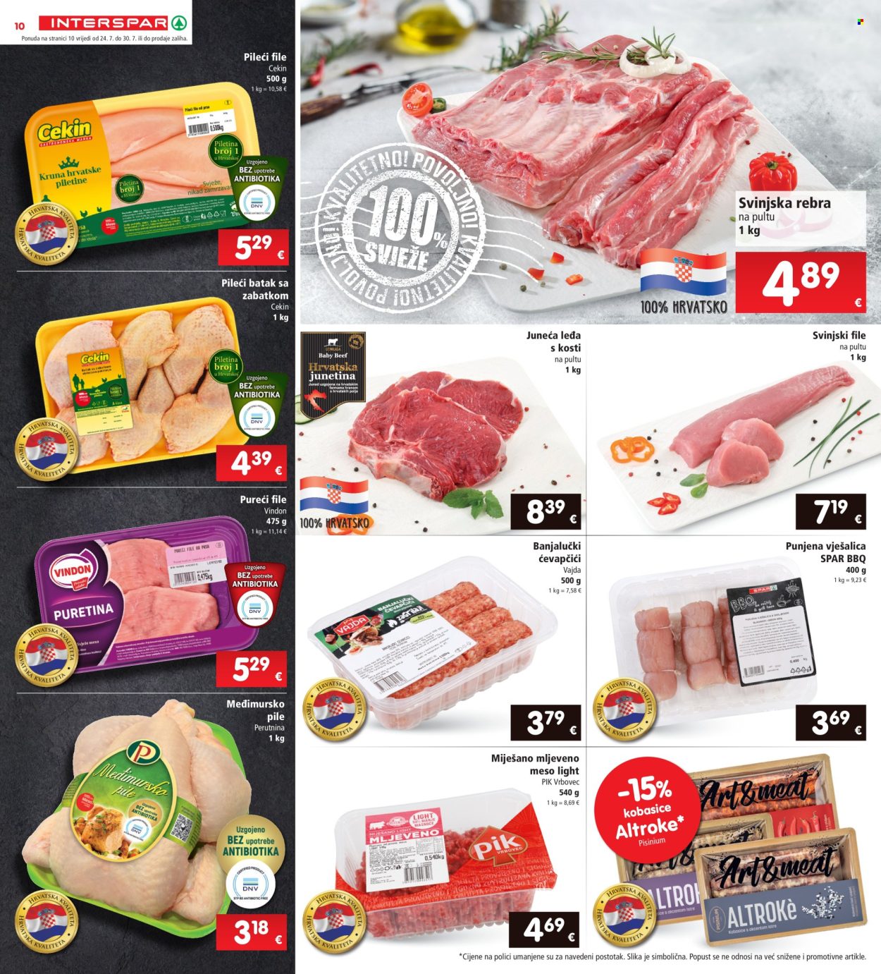 INTERSPAR katalog - 24.07.2024. - 30.07.2024. Stranica 10