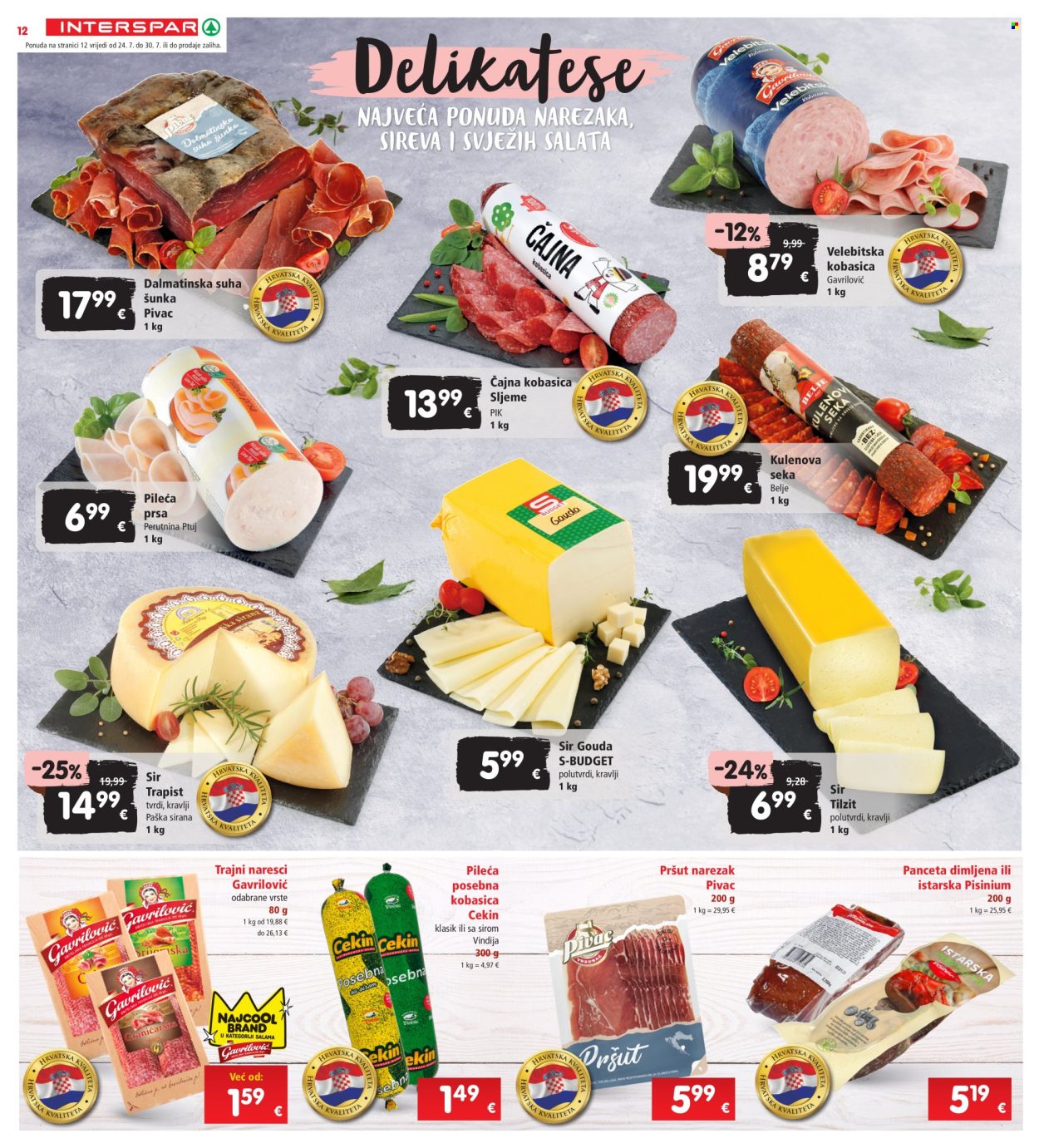 INTERSPAR katalog - 24.07.2024. - 30.07.2024. Stranica 12