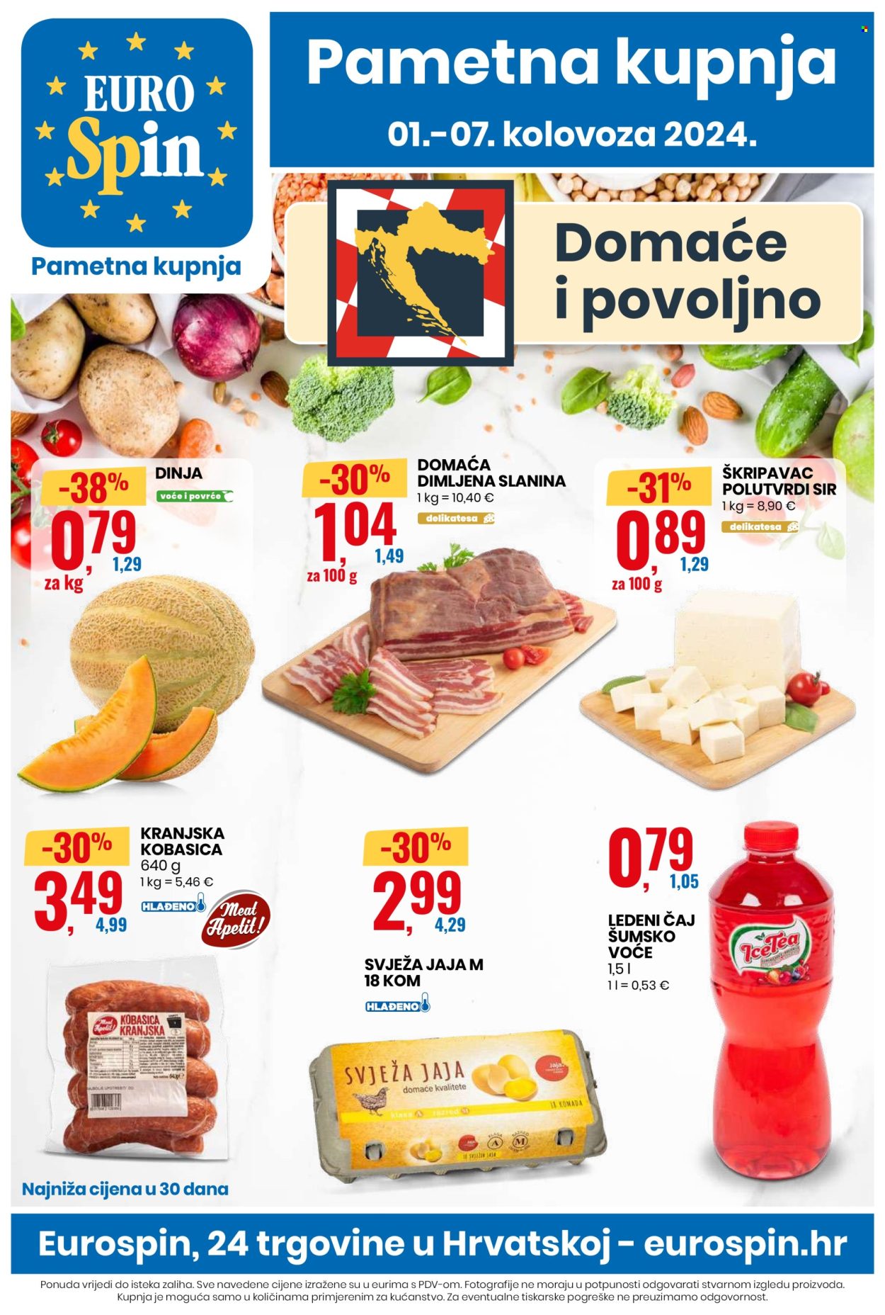 Eurospin katalog - 01.08.2024. - 07.08.2024. Stranica 1