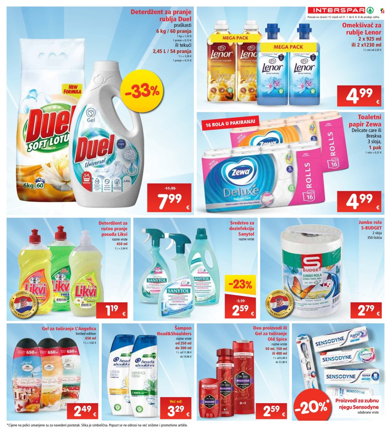 INTERSPAR katalog - 31.07.2024. - 06.08.2024. Stranica 15