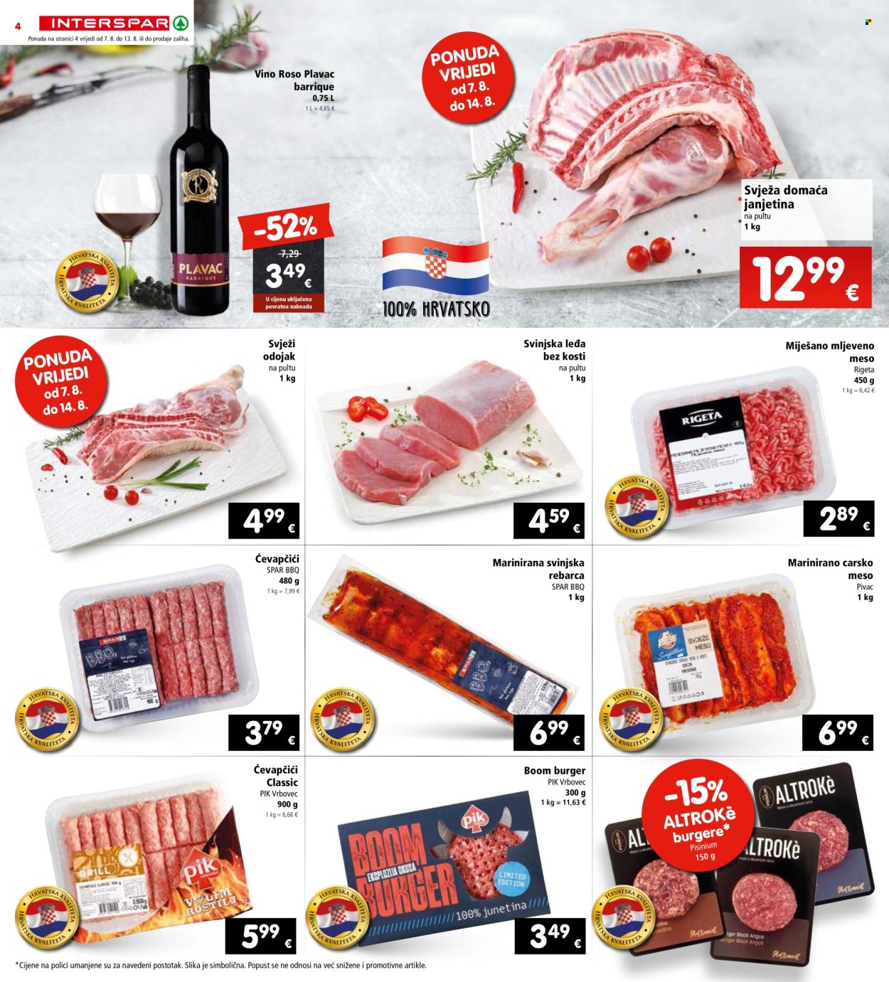 INTERSPAR katalog - 07.08.2024. - 13.08.2024. Stranica 4