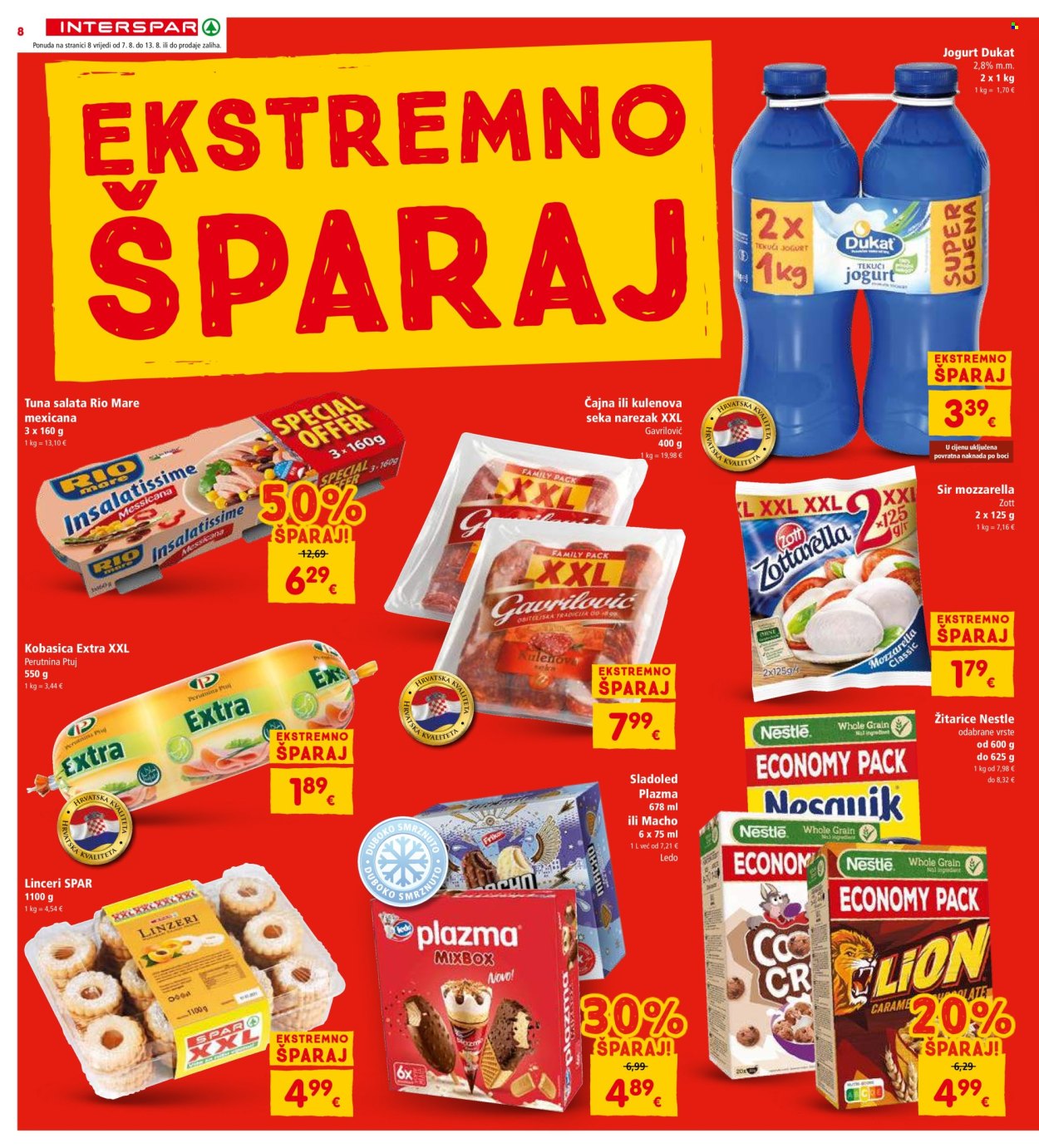 INTERSPAR katalog - 07.08.2024. - 13.08.2024. Stranica 8