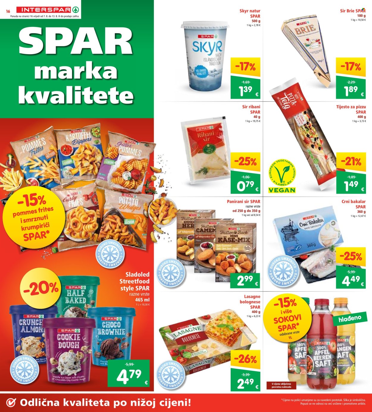 INTERSPAR katalog - 07.08.2024. - 13.08.2024. Stranica 16