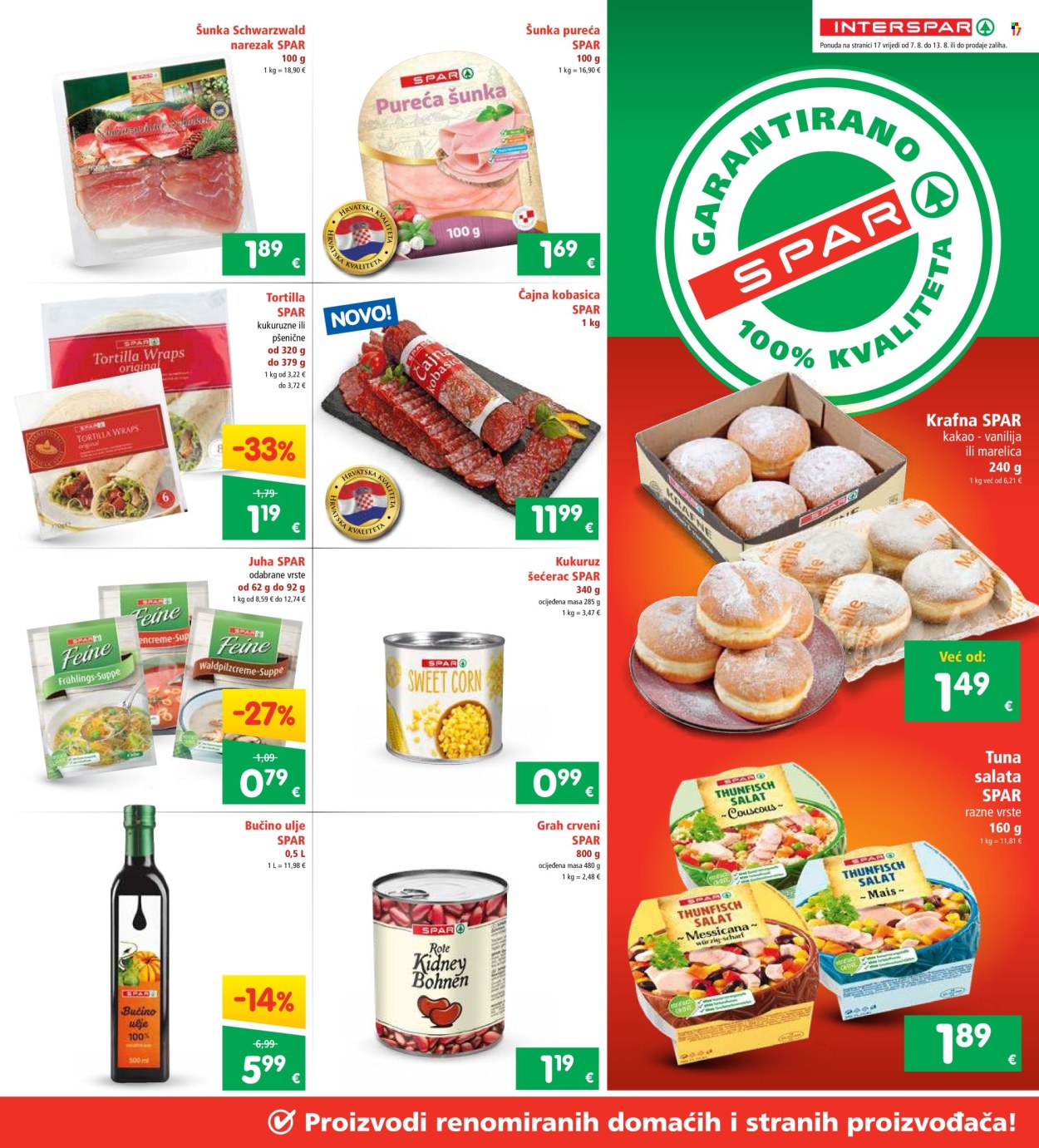 INTERSPAR katalog - 07.08.2024. - 13.08.2024. Stranica 17