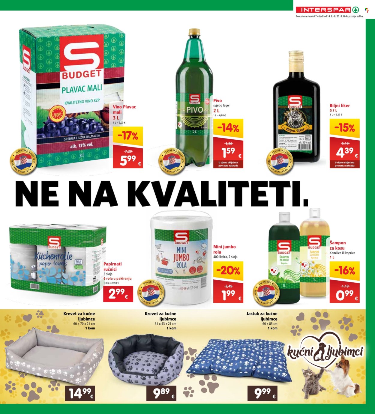 INTERSPAR katalog - 14.08.2024. - 20.08.2024. Stranica 7
