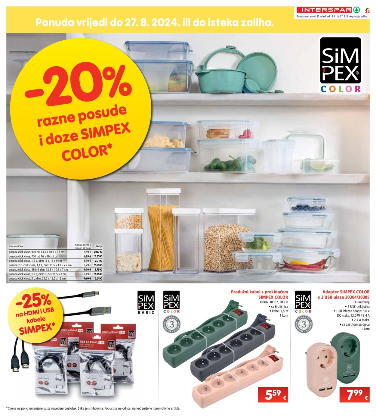 INTERSPAR katalog - 14.08.2024. - 20.08.2024. Stranica 25
