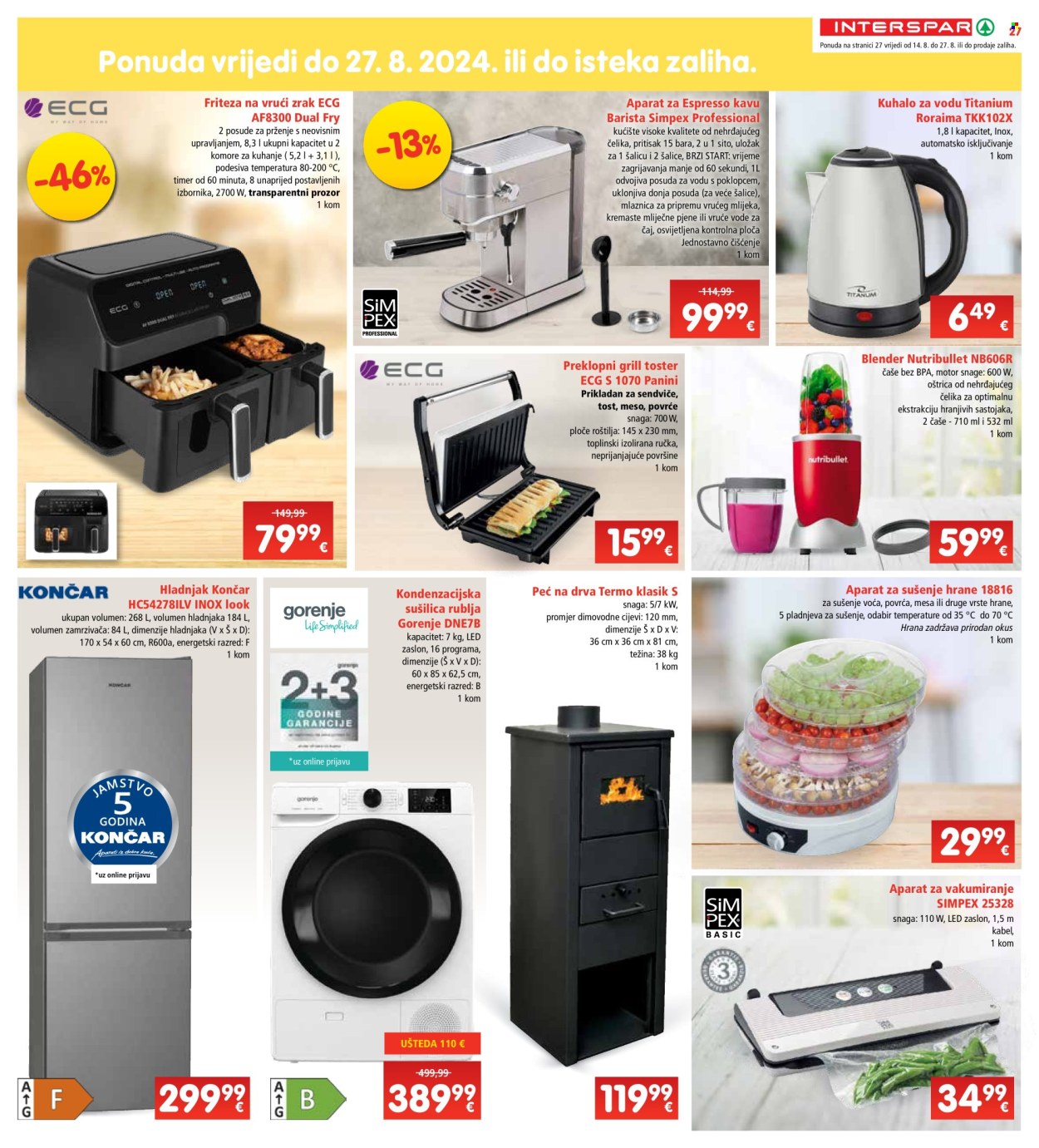 INTERSPAR katalog - 14.08.2024. - 20.08.2024. Stranica 27