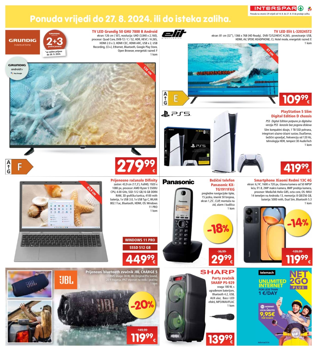 INTERSPAR katalog - 14.08.2024. - 20.08.2024. Stranica 29