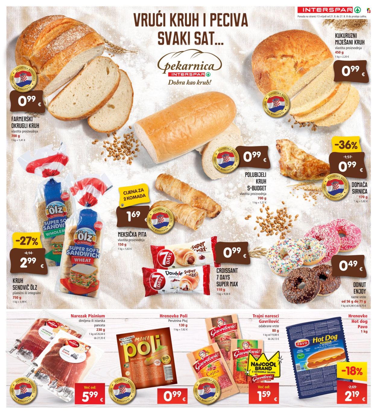 INTERSPAR katalog - 21.08.2024. - 27.08.2024. Stranica 13