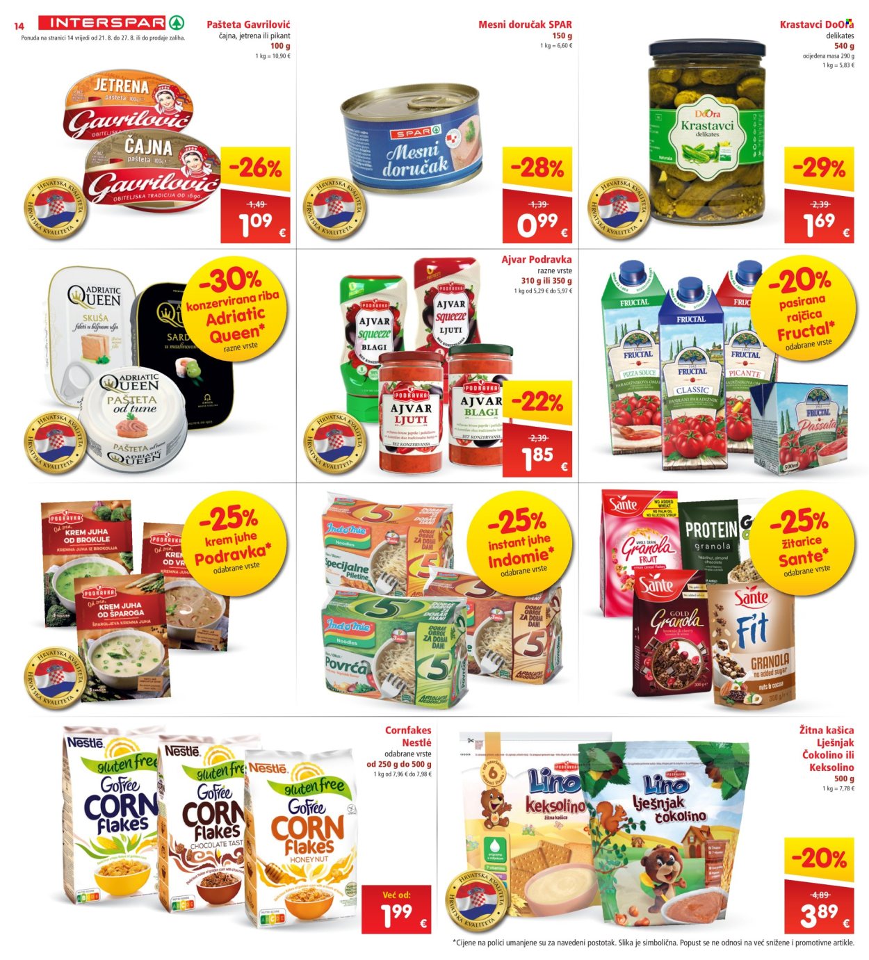 INTERSPAR katalog - 21.08.2024. - 27.08.2024. Stranica 14