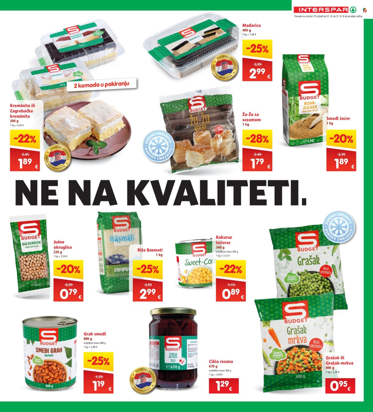INTERSPAR katalog - 21.08.2024. - 27.08.2024. Stranica 19