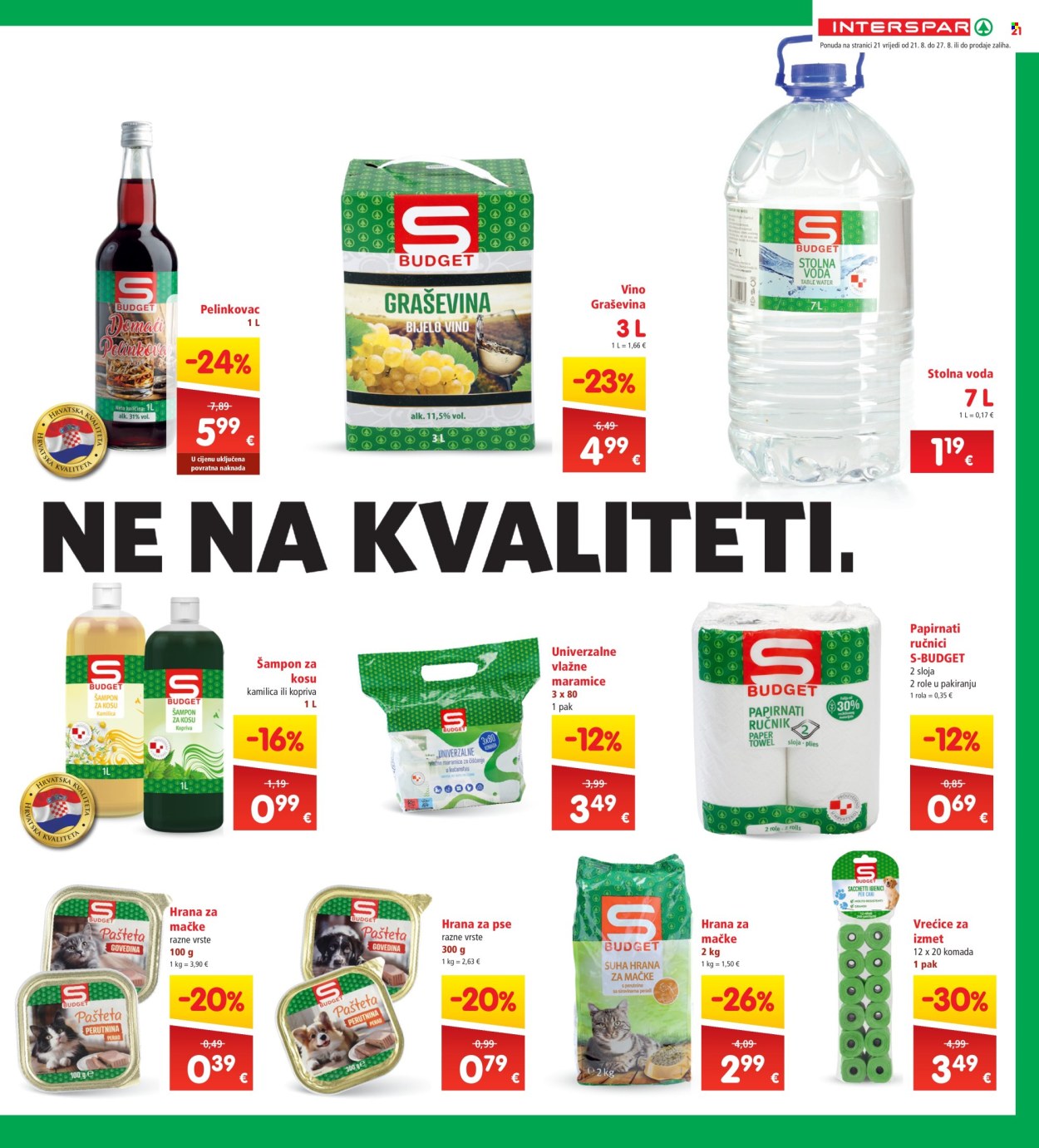 INTERSPAR katalog - 21.08.2024. - 27.08.2024. Stranica 21