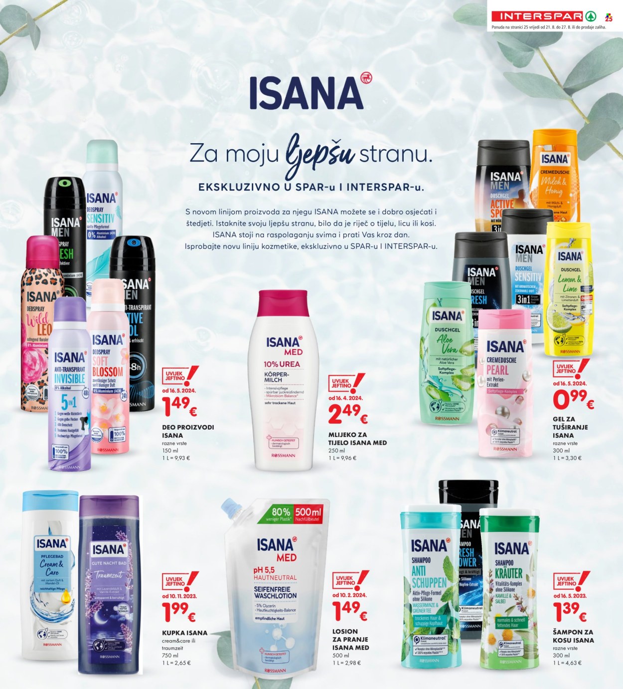 INTERSPAR katalog - 21.08.2024. - 27.08.2024. Stranica 25