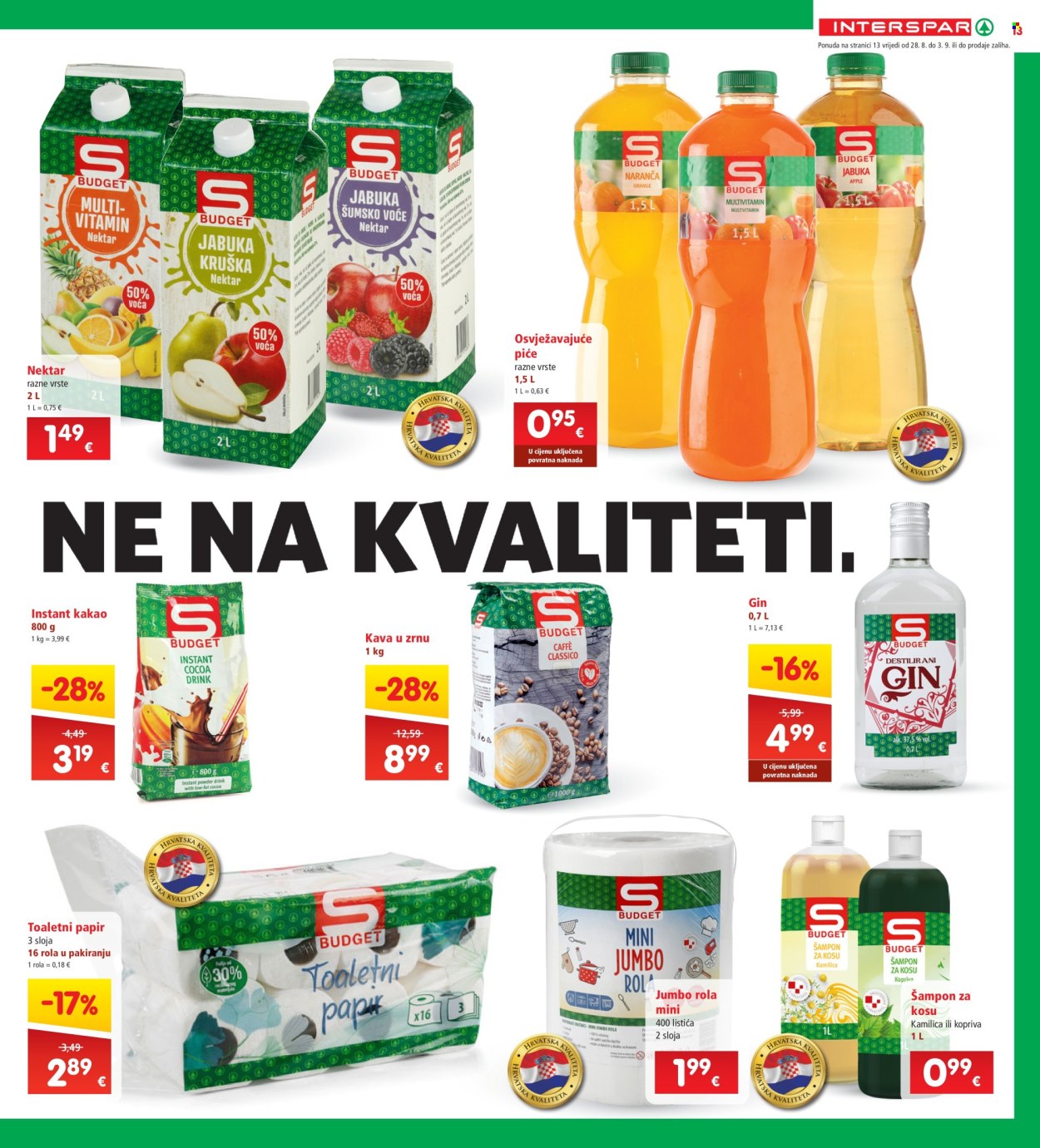 INTERSPAR katalog - 28.08.2024. - 03.09.2024. Stranica 13