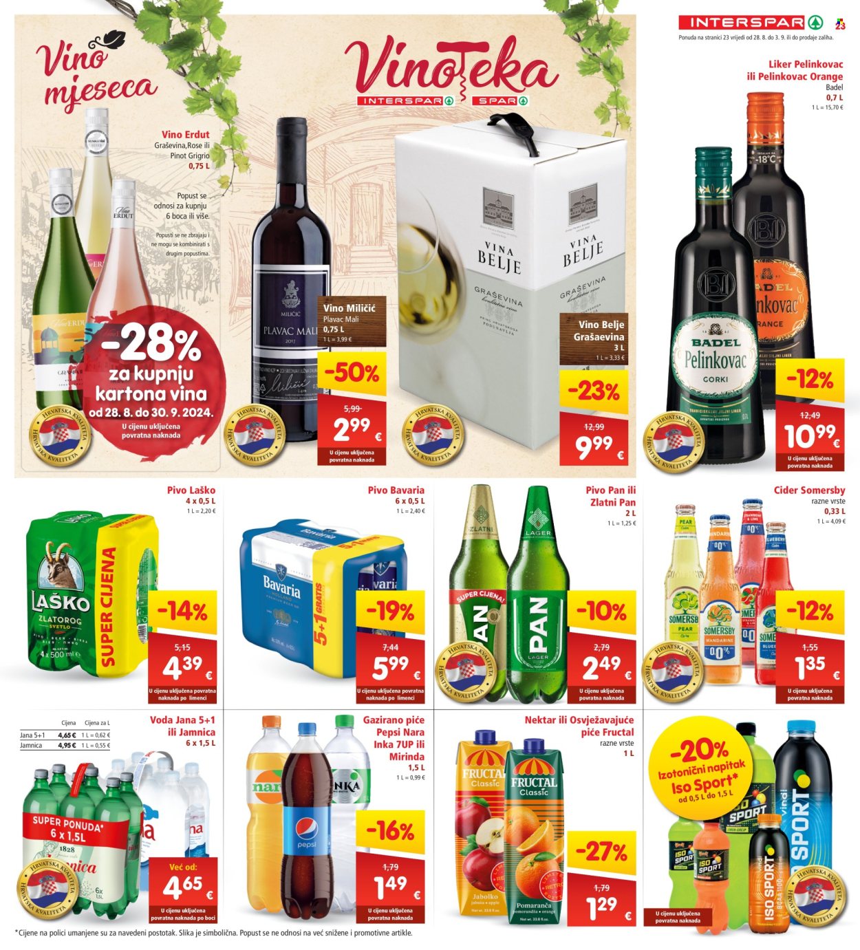 INTERSPAR katalog - 28.08.2024. - 03.09.2024. Stranica 23
