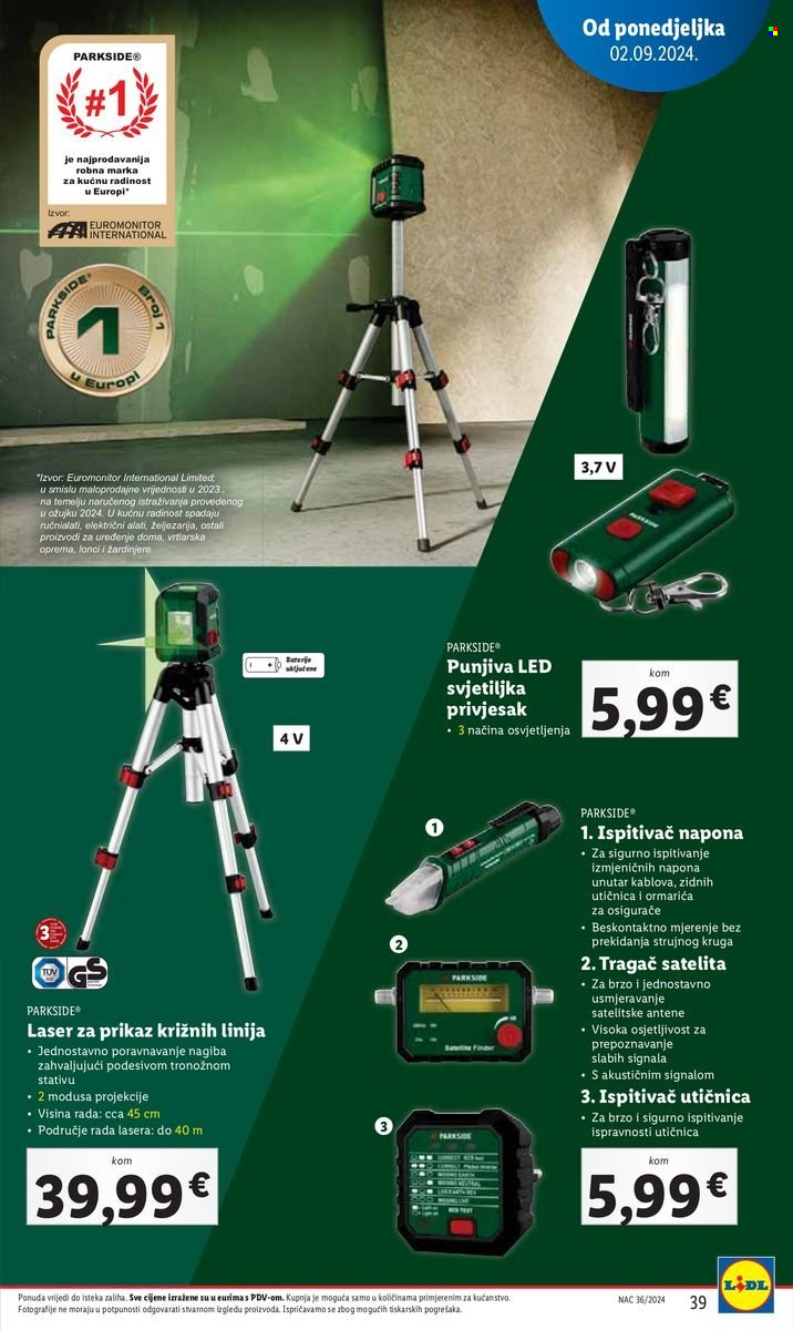 Lidl katalog - 02.09.2024. - 08.09.2024. Stranica 39