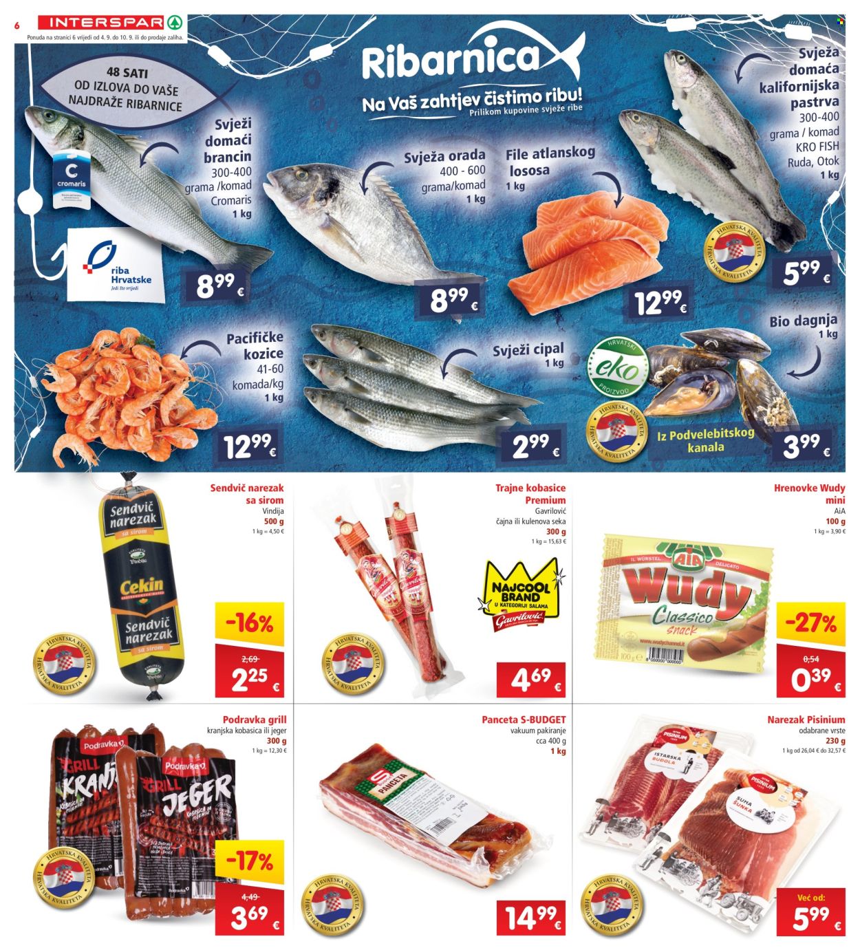 INTERSPAR katalog - 04.09.2024. - 10.09.2024. Stranica 6