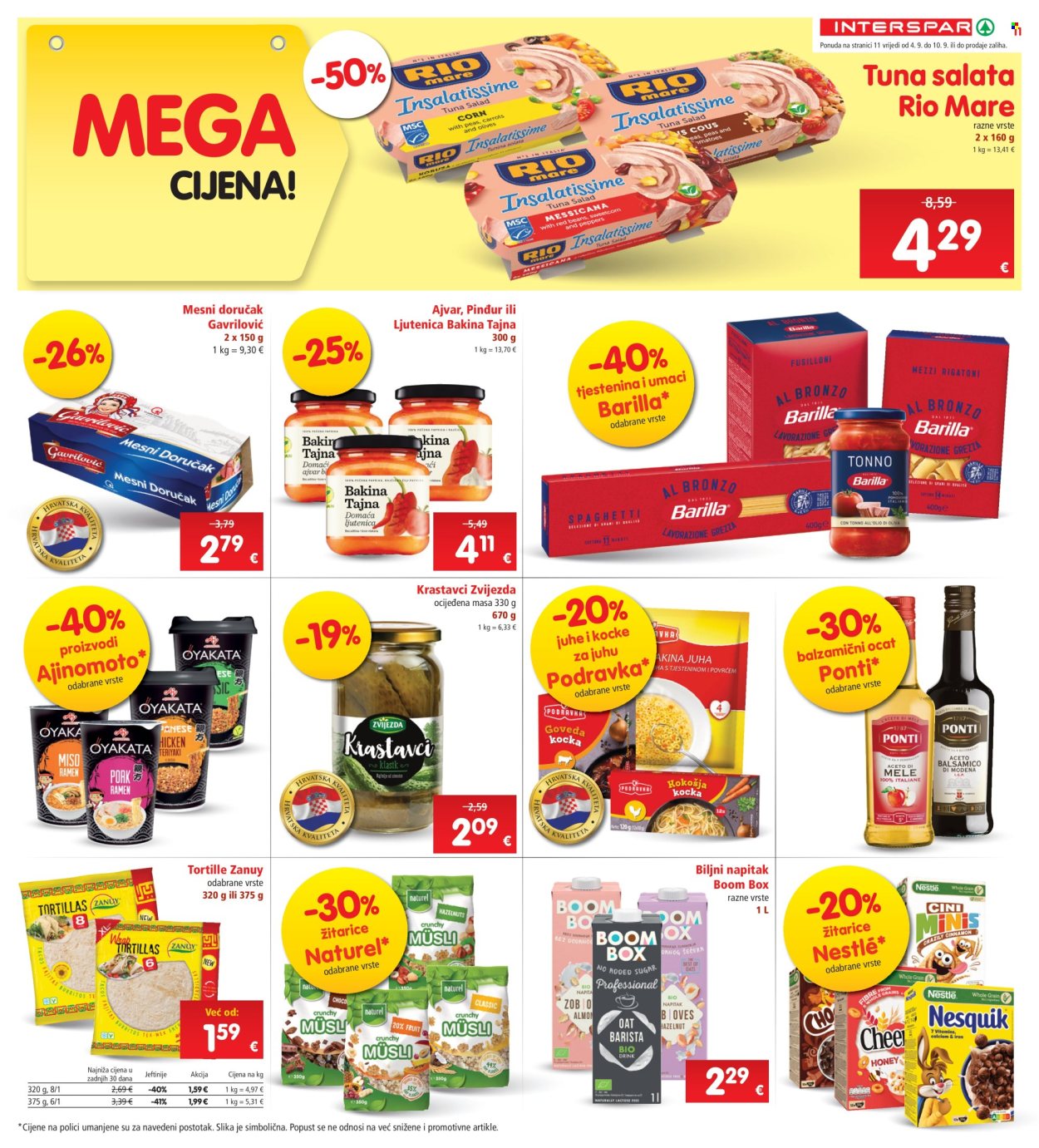 INTERSPAR katalog - 04.09.2024. - 10.09.2024. Stranica 11